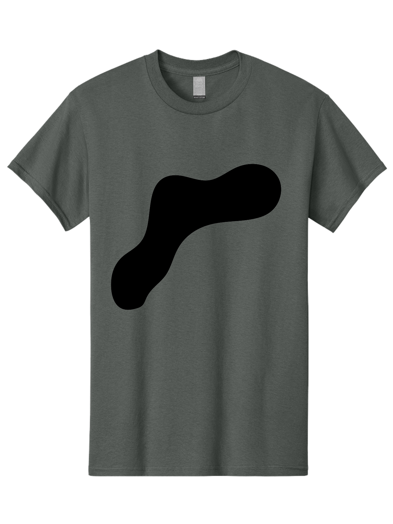 Black-Blob-1 Men'S Graphic Tee, 100% Cotton, Comfortable Casual Summer Wear, Machine Washable, Black Blob, Abstract Shape, Modern Design, Minimalist Art, Fluid Form, Contemporary Graphic -  Aaa364 11