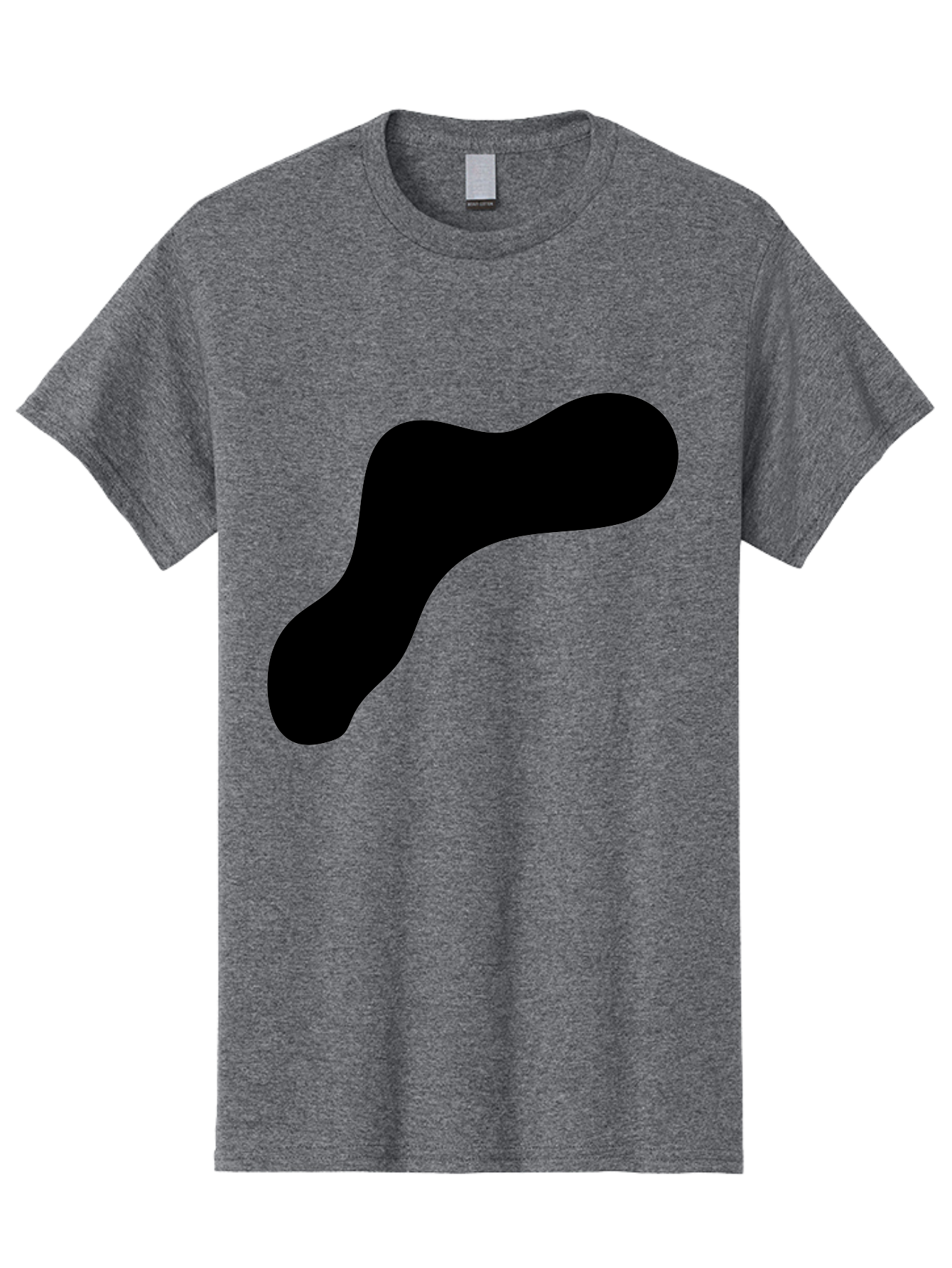 Black-Blob-1 Men'S Graphic Tee, 100% Cotton, Comfortable Casual Summer Wear, Machine Washable, Black Blob, Abstract Shape, Modern Design, Minimalist Art, Fluid Form, Contemporary Graphic -  Aaa364 21