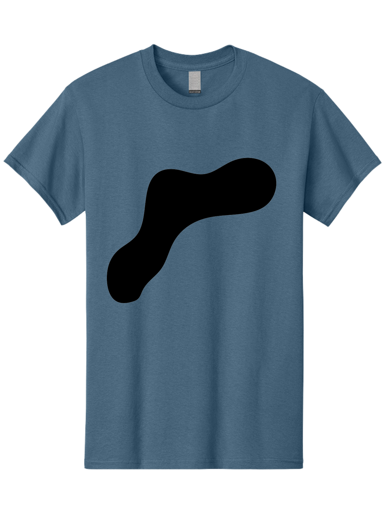 Black-Blob-1 Men'S Graphic Tee, 100% Cotton, Comfortable Casual Summer Wear, Machine Washable, Black Blob, Abstract Shape, Modern Design, Minimalist Art, Fluid Form, Contemporary Graphic -  Aaa364 15