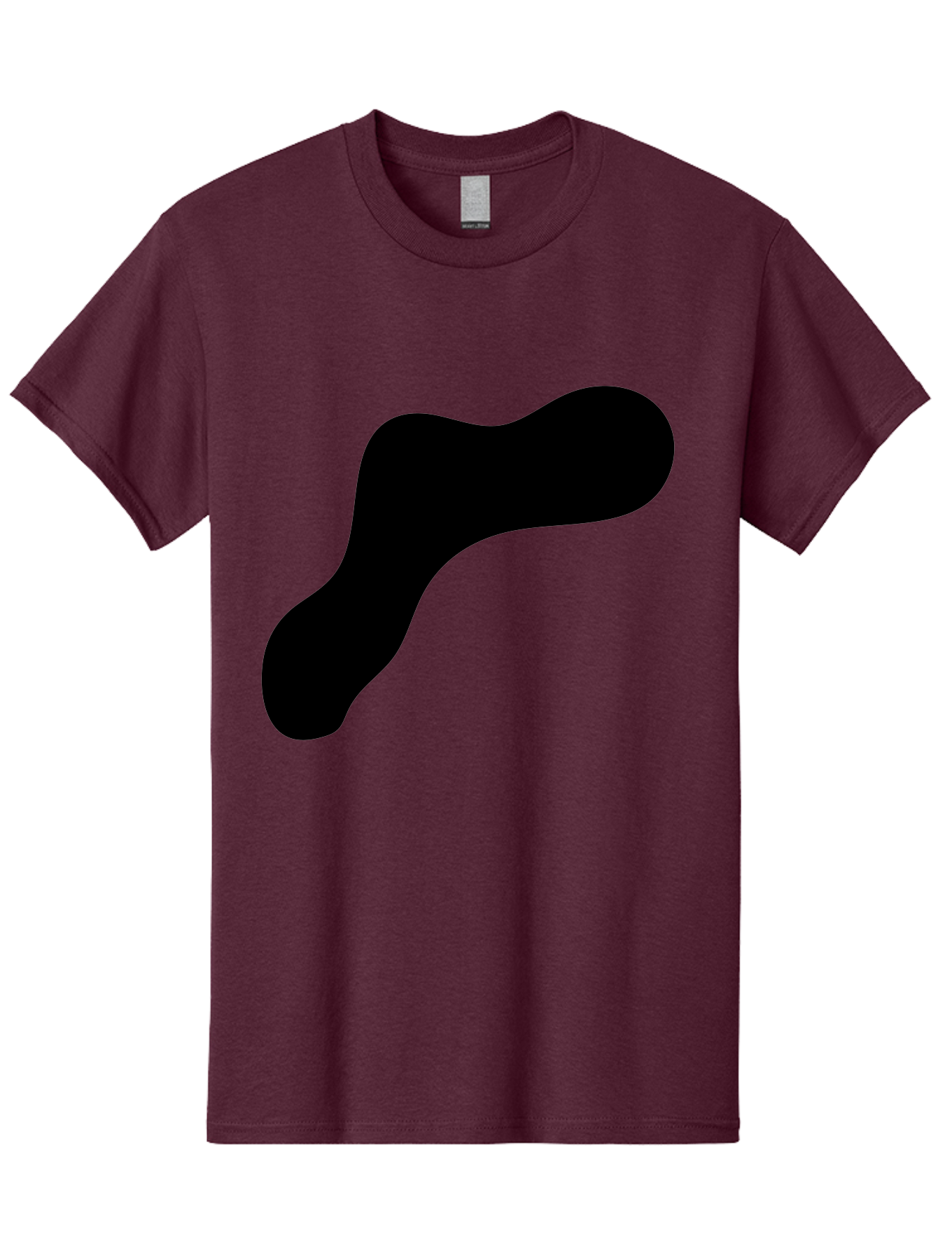 Black-Blob-1 Men'S Graphic Tee, 100% Cotton, Comfortable Casual Summer Wear, Machine Washable, Black Blob, Abstract Shape, Modern Design, Minimalist Art, Fluid Form, Contemporary Graphic -  Aaa364 17