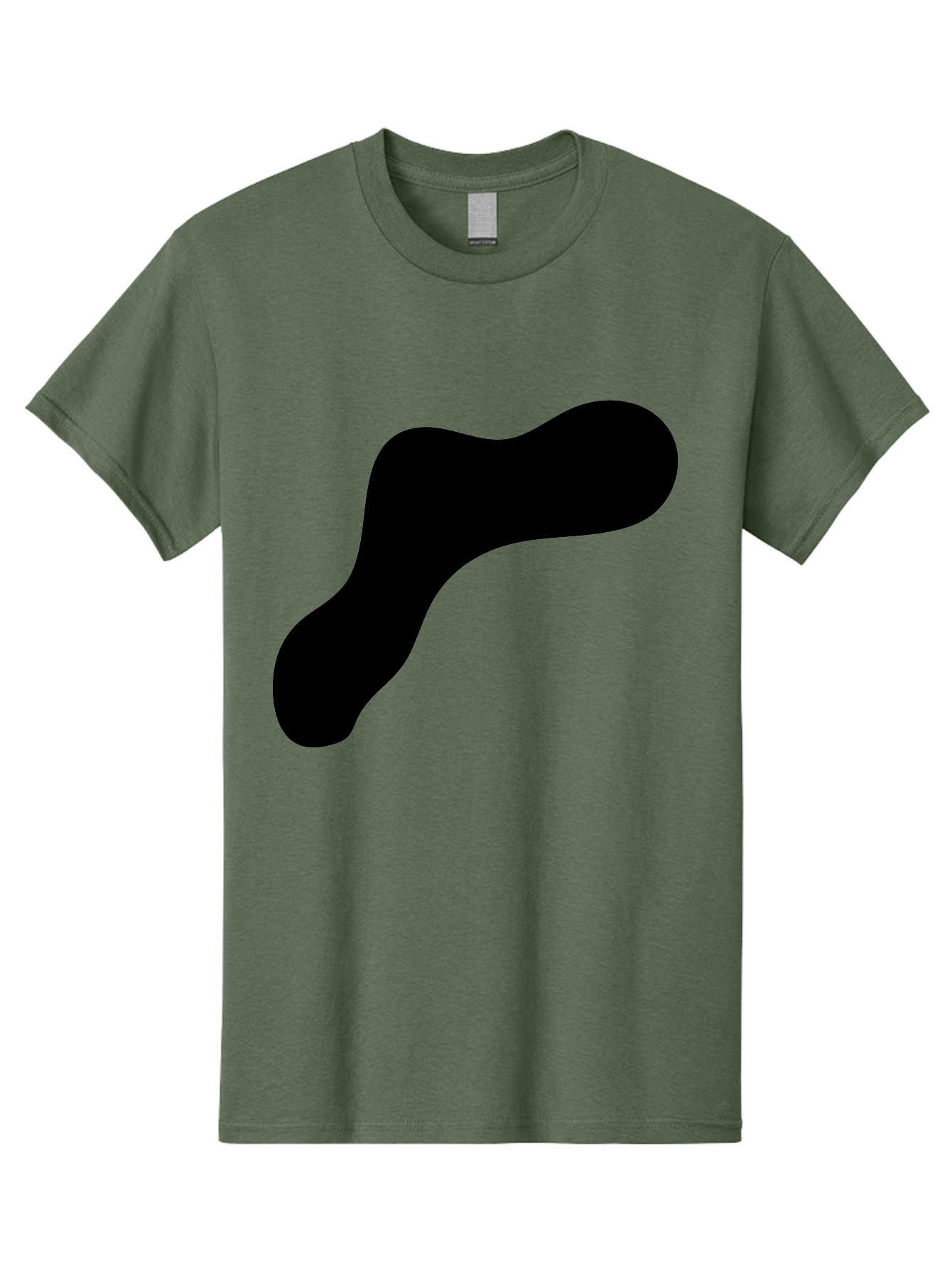 Black-Blob-1 Men'S Graphic Tee, 100% Cotton, Comfortable Casual Summer Wear, Machine Washable, Black Blob, Abstract Shape, Modern Design, Minimalist Art, Fluid Form, Contemporary Graphic -  Aaa364 19