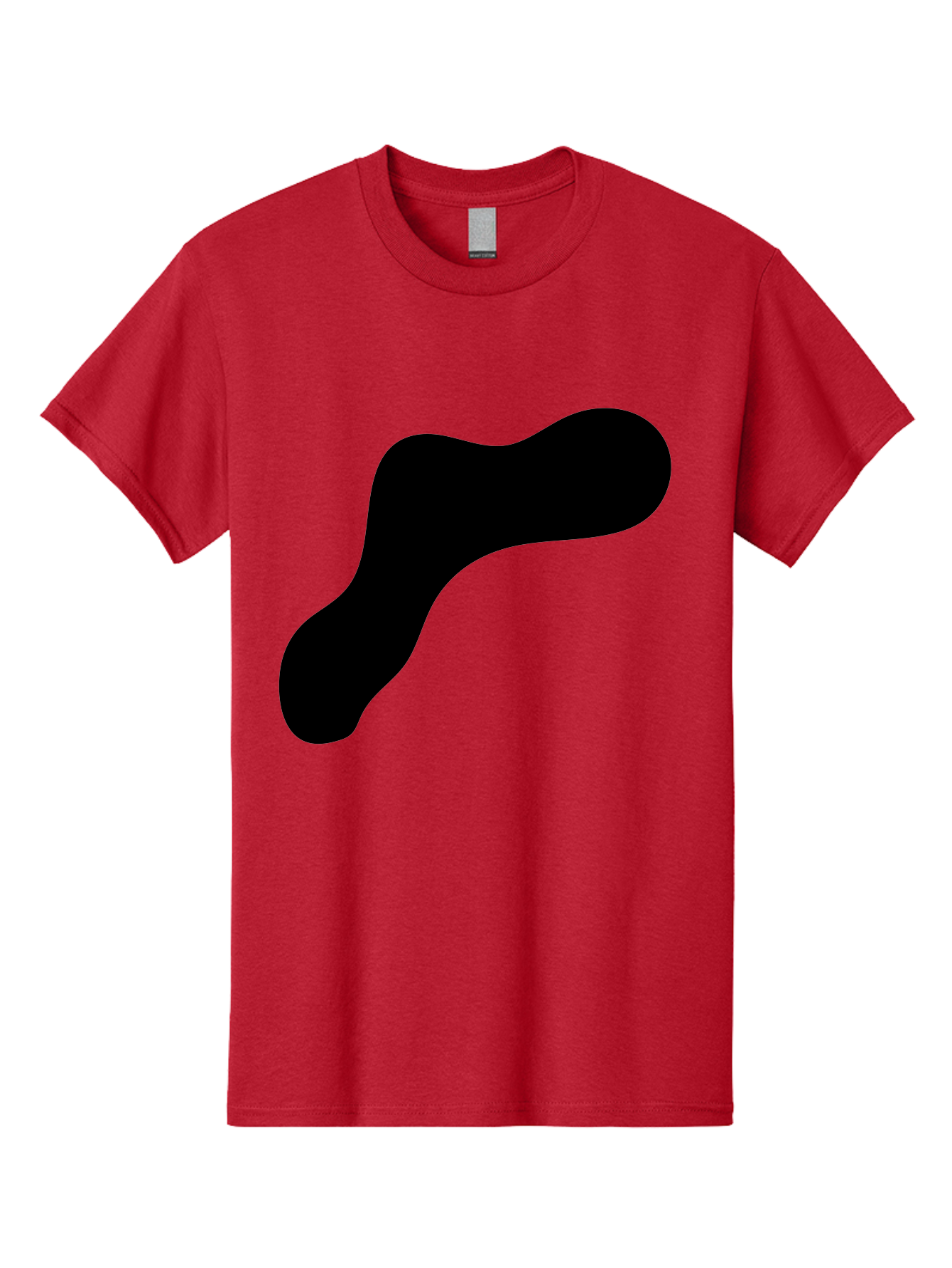 Black-Blob-1 Men'S Graphic Tee, 100% Cotton, Comfortable Casual Summer Wear, Machine Washable, Black Blob, Abstract Shape, Modern Design, Minimalist Art, Fluid Form, Contemporary Graphic -  Aaa364 23