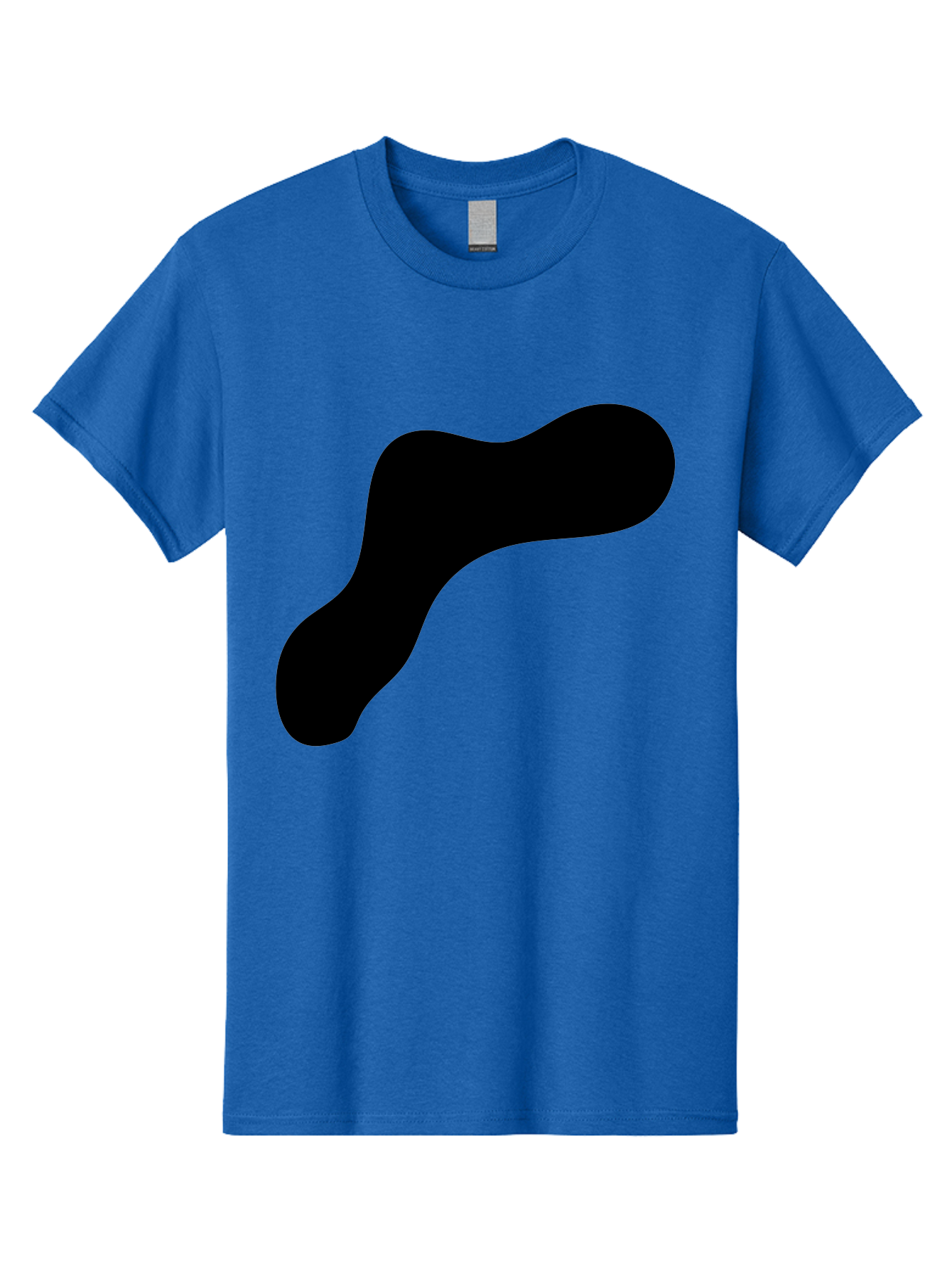 Black-Blob-1 Men'S Graphic Tee, 100% Cotton, Comfortable Casual Summer Wear, Machine Washable, Black Blob, Abstract Shape, Modern Design, Minimalist Art, Fluid Form, Contemporary Graphic -  Aaa364 5