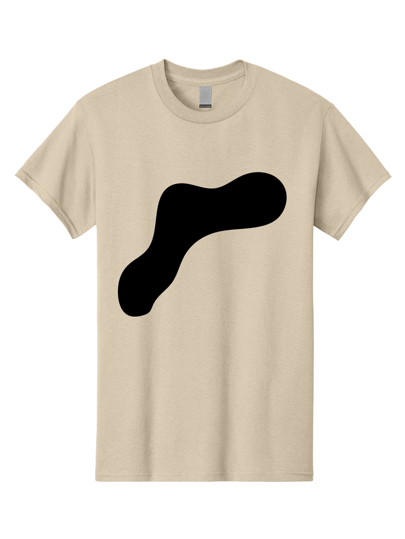 Black-Blob-1 Men'S Graphic Tee, 100% Cotton, Comfortable Casual Summer Wear, Machine Washable, Black Blob, Abstract Shape, Modern Design, Minimalist Art, Fluid Form, Contemporary Graphic -  Aaa364 29