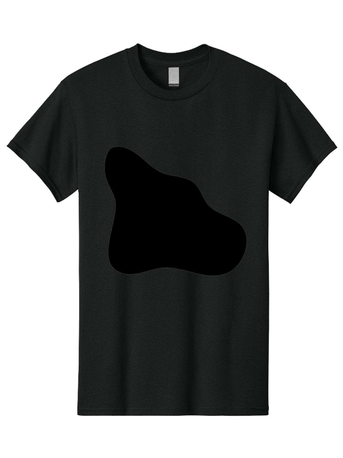 Black-Blob-2 Men'S Graphic Tee, 100% Cotton, Comfortable Casual Summer Wear, Machine Washable, Abstract Shape, Black Silhouette, Irregular Form, Modern Design, Graphic Element, Minimalist Art, Contemporary Style -  Aaa365 17