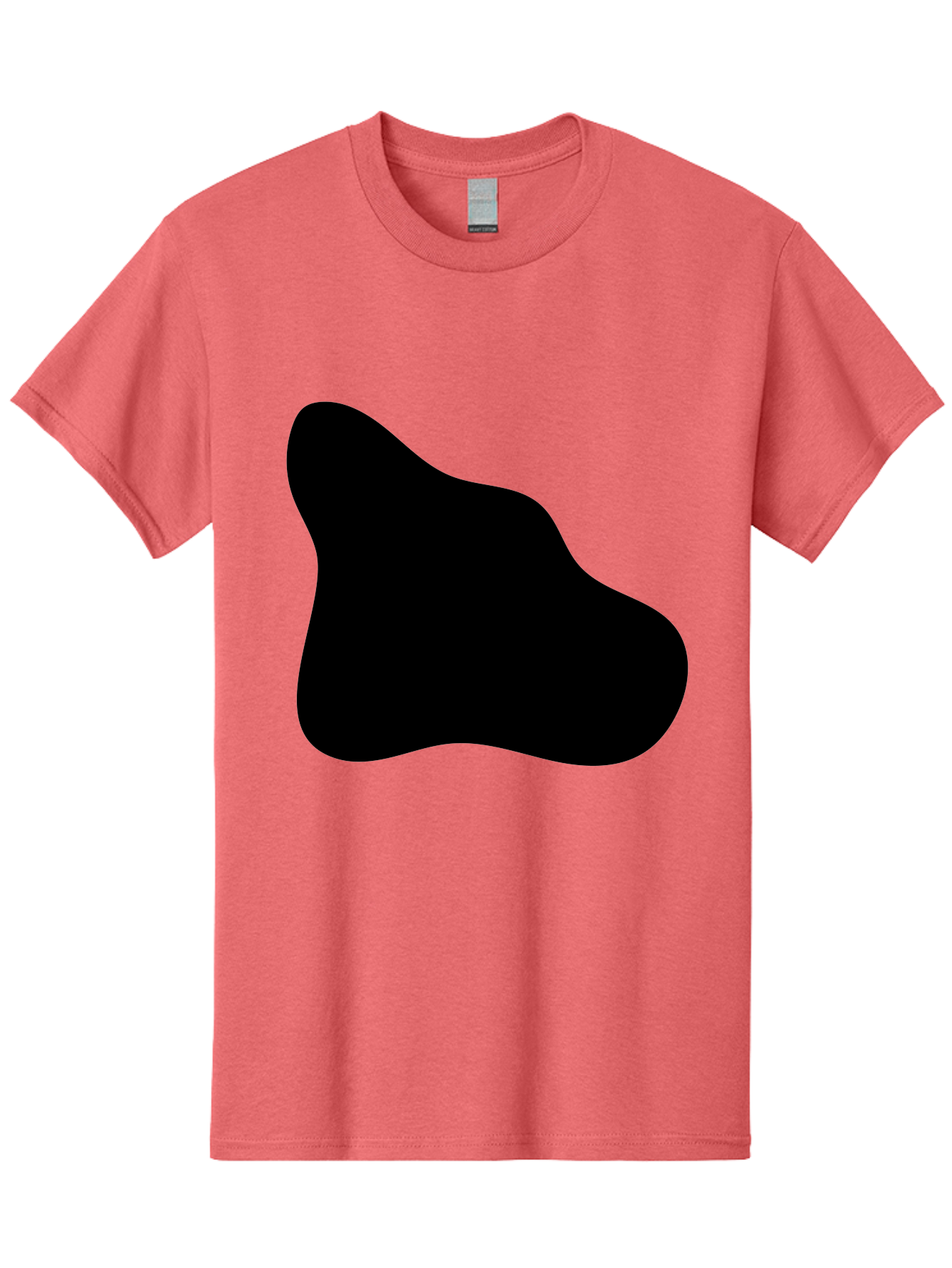 Black-Blob-2 Men'S Graphic Tee, 100% Cotton, Comfortable Casual Summer Wear, Machine Washable, Abstract Shape, Black Silhouette, Irregular Form, Modern Design, Graphic Element, Minimalist Art, Contemporary Style -  Aaa365 15