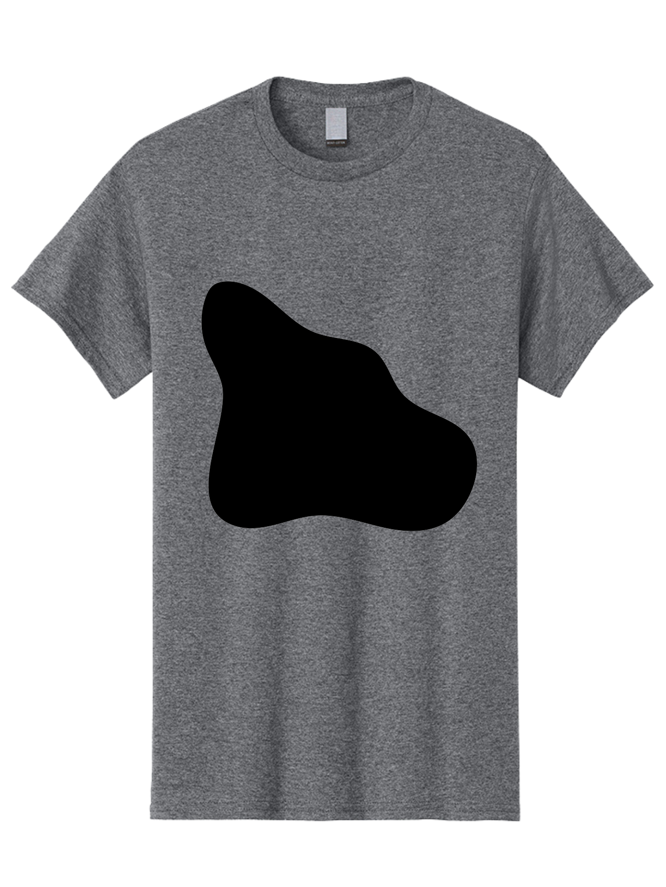 Black-Blob-2 Men'S Graphic Tee, 100% Cotton, Comfortable Casual Summer Wear, Machine Washable, Abstract Shape, Black Silhouette, Irregular Form, Modern Design, Graphic Element, Minimalist Art, Contemporary Style -  Aaa365 29