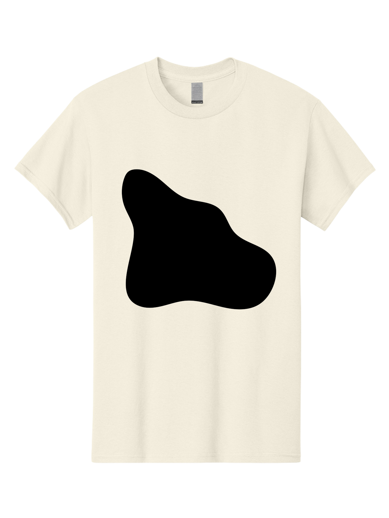 Black-Blob-2 Men'S Graphic Tee, 100% Cotton, Comfortable Casual Summer Wear, Machine Washable, Abstract Shape, Black Silhouette, Irregular Form, Modern Design, Graphic Element, Minimalist Art, Contemporary Style -  Aaa365 27