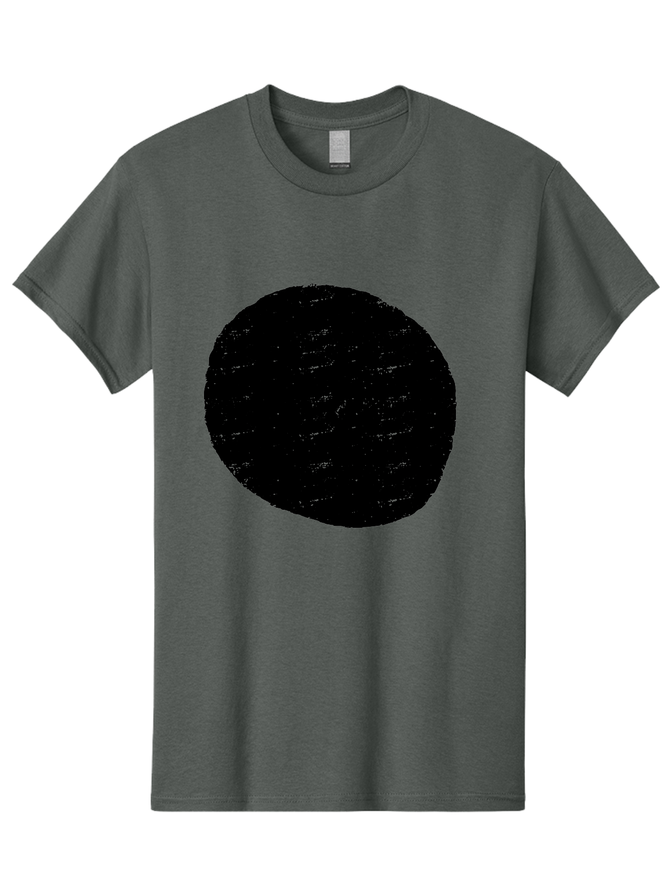 Black-Circle Men'S Graphic Tee, 100% Cotton, Comfortable Casual Summer Wear, Machine Washable, Black Circle, Abstract Shape, Digital Art, Modern Design, Minimalist Style, Geometric Figure, Simple Icon -  Aaa369 19