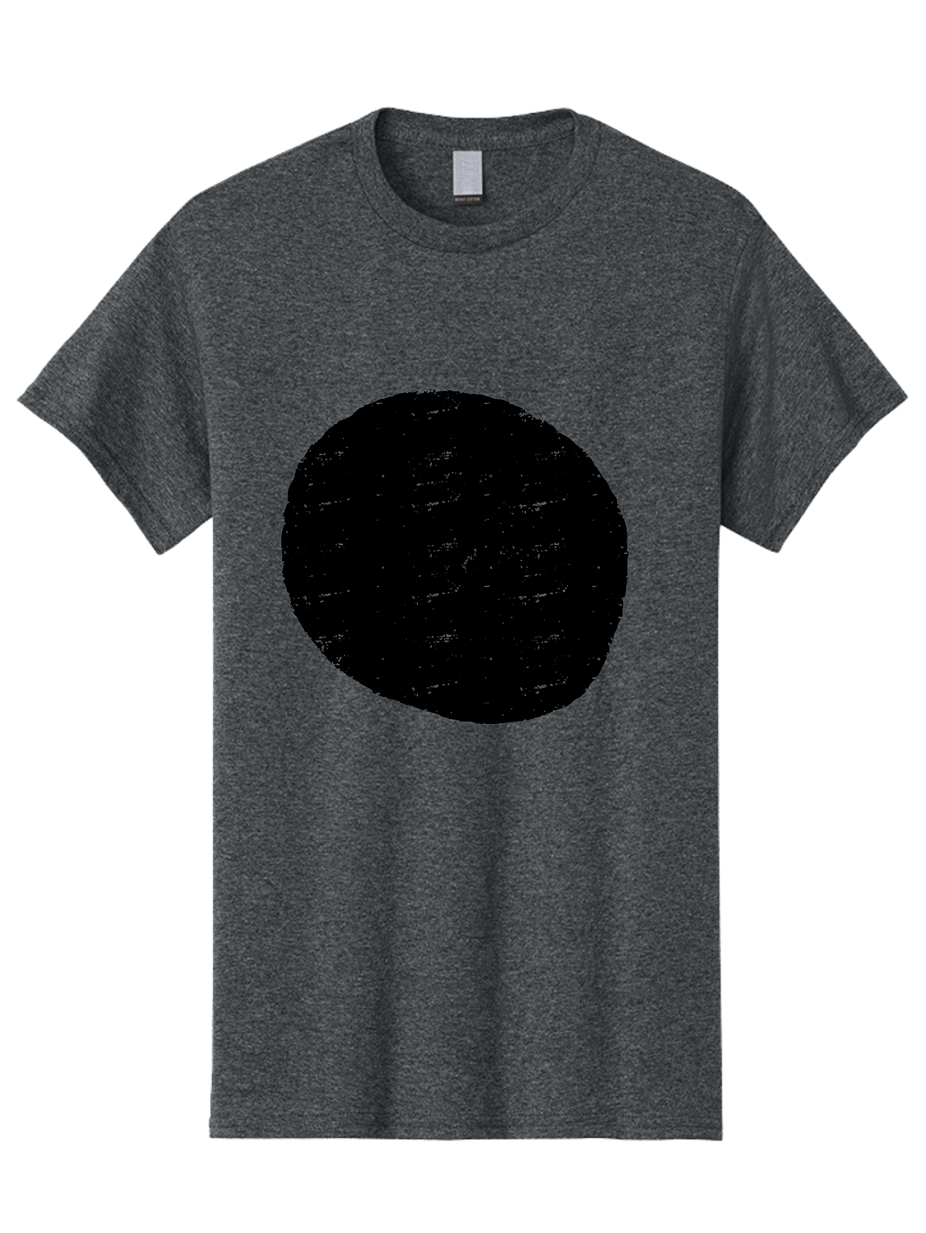 Black-Circle Men'S Graphic Tee, 100% Cotton, Comfortable Casual Summer Wear, Machine Washable, Black Circle, Abstract Shape, Digital Art, Modern Design, Minimalist Style, Geometric Figure, Simple Icon -  Aaa369 17