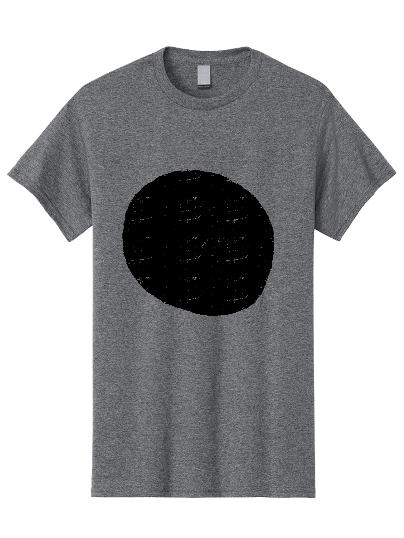 Black-Circle Men'S Graphic Tee, 100% Cotton, Comfortable Casual Summer Wear, Machine Washable, Black Circle, Abstract Shape, Digital Art, Modern Design, Minimalist Style, Geometric Figure, Simple Icon -  Aaa369 7