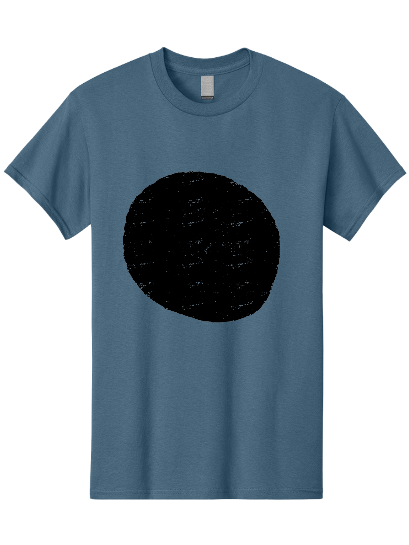 Black-Circle Men'S Graphic Tee, 100% Cotton, Comfortable Casual Summer Wear, Machine Washable, Black Circle, Abstract Shape, Digital Art, Modern Design, Minimalist Style, Geometric Figure, Simple Icon -  Aaa369 11
