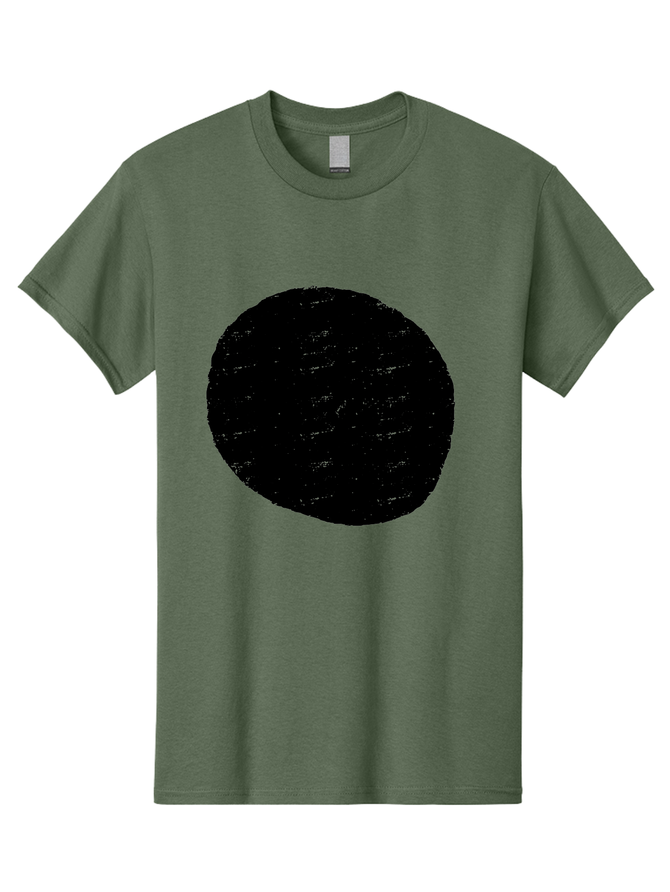 Black-Circle Men'S Graphic Tee, 100% Cotton, Comfortable Casual Summer Wear, Machine Washable, Black Circle, Abstract Shape, Digital Art, Modern Design, Minimalist Style, Geometric Figure, Simple Icon -  Aaa369 27