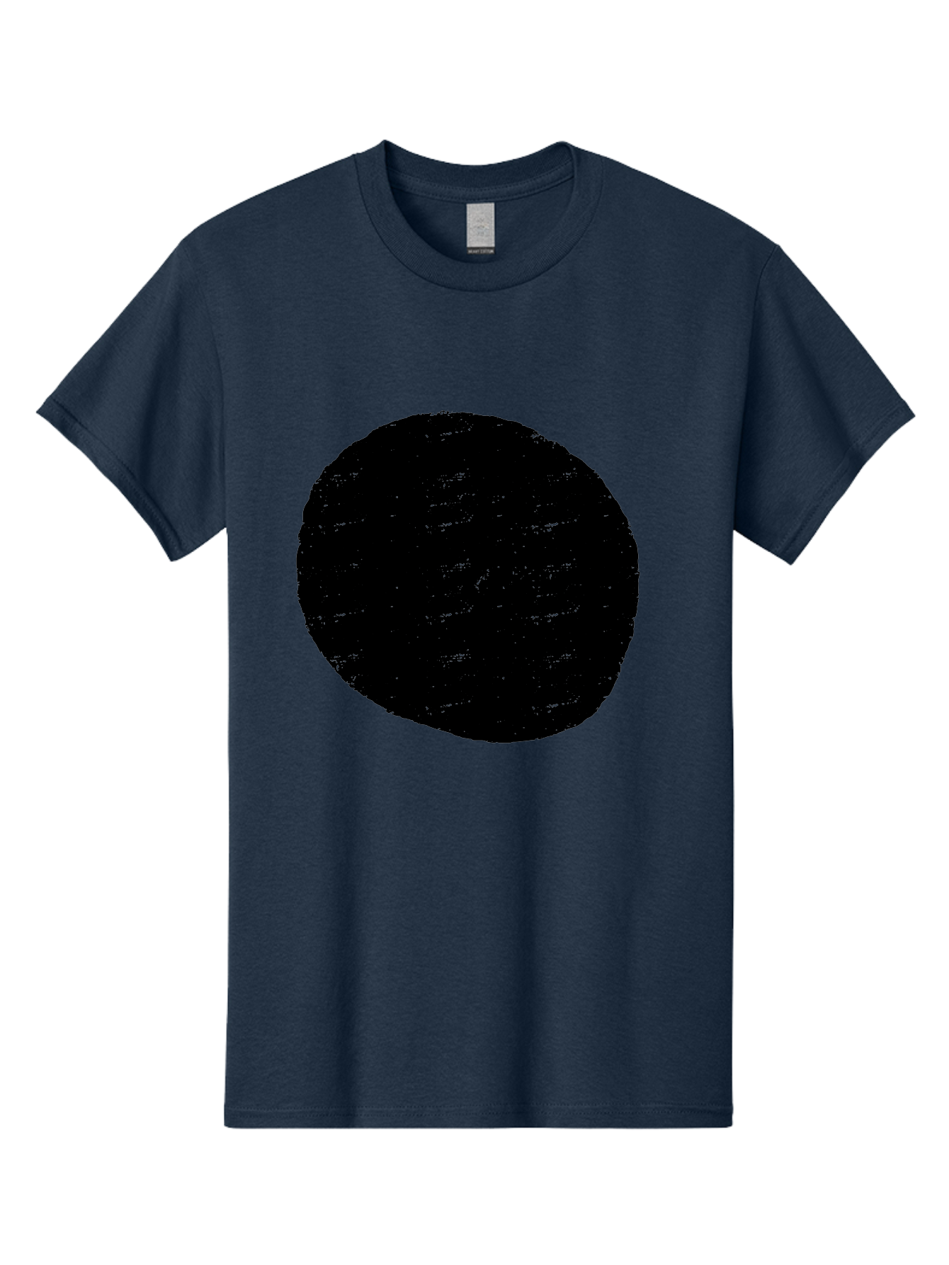 Black-Circle Men'S Graphic Tee, 100% Cotton, Comfortable Casual Summer Wear, Machine Washable, Black Circle, Abstract Shape, Digital Art, Modern Design, Minimalist Style, Geometric Figure, Simple Icon -  Aaa369 29