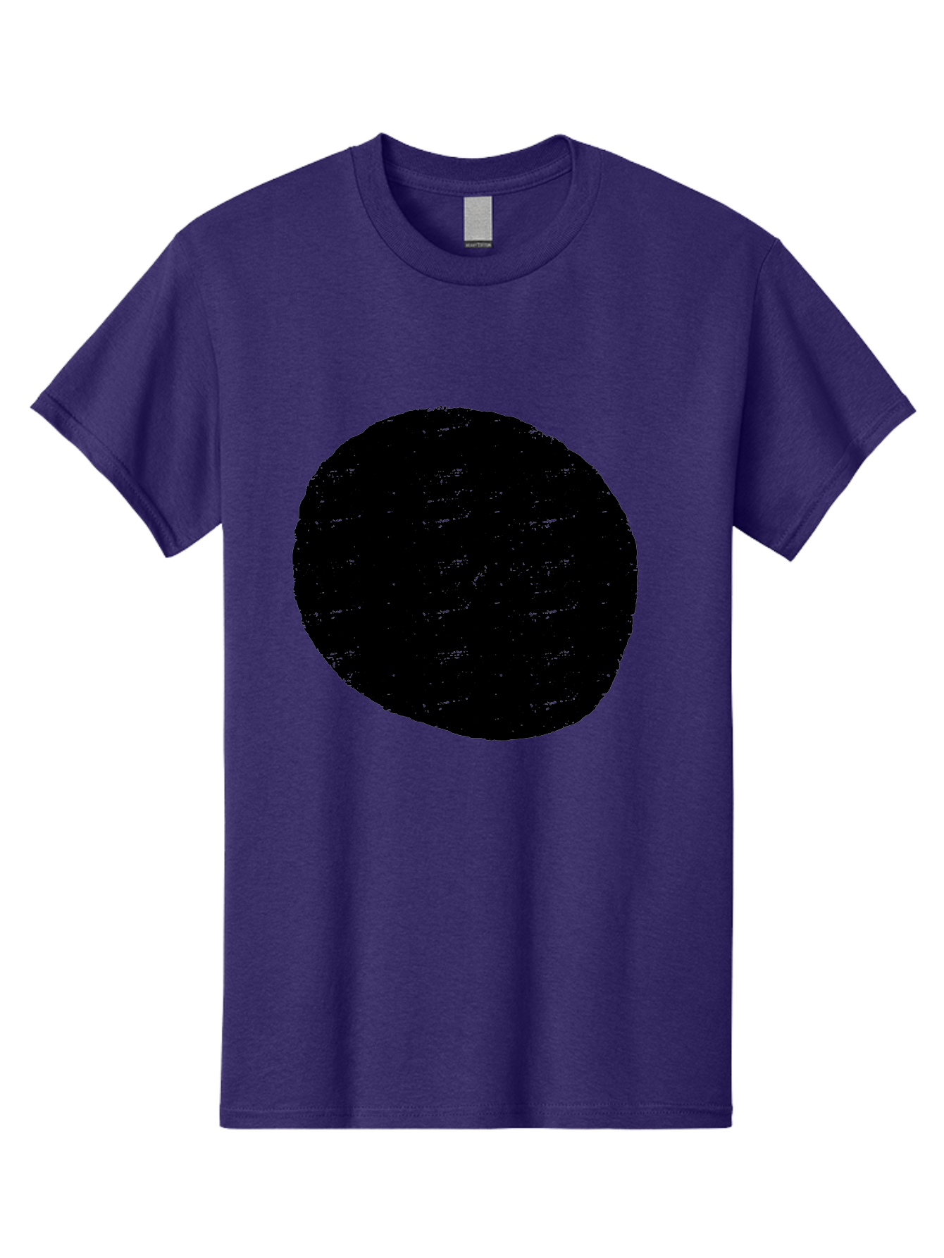 Black-Circle Men'S Graphic Tee, 100% Cotton, Comfortable Casual Summer Wear, Machine Washable, Black Circle, Abstract Shape, Digital Art, Modern Design, Minimalist Style, Geometric Figure, Simple Icon -  Aaa369 3
