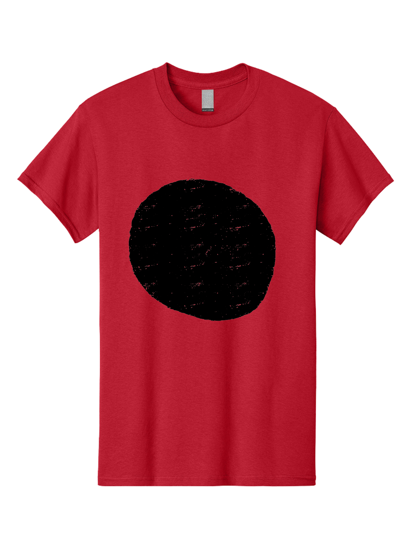 Black-Circle Men'S Graphic Tee, 100% Cotton, Comfortable Casual Summer Wear, Machine Washable, Black Circle, Abstract Shape, Digital Art, Modern Design, Minimalist Style, Geometric Figure, Simple Icon -  Aaa369 5