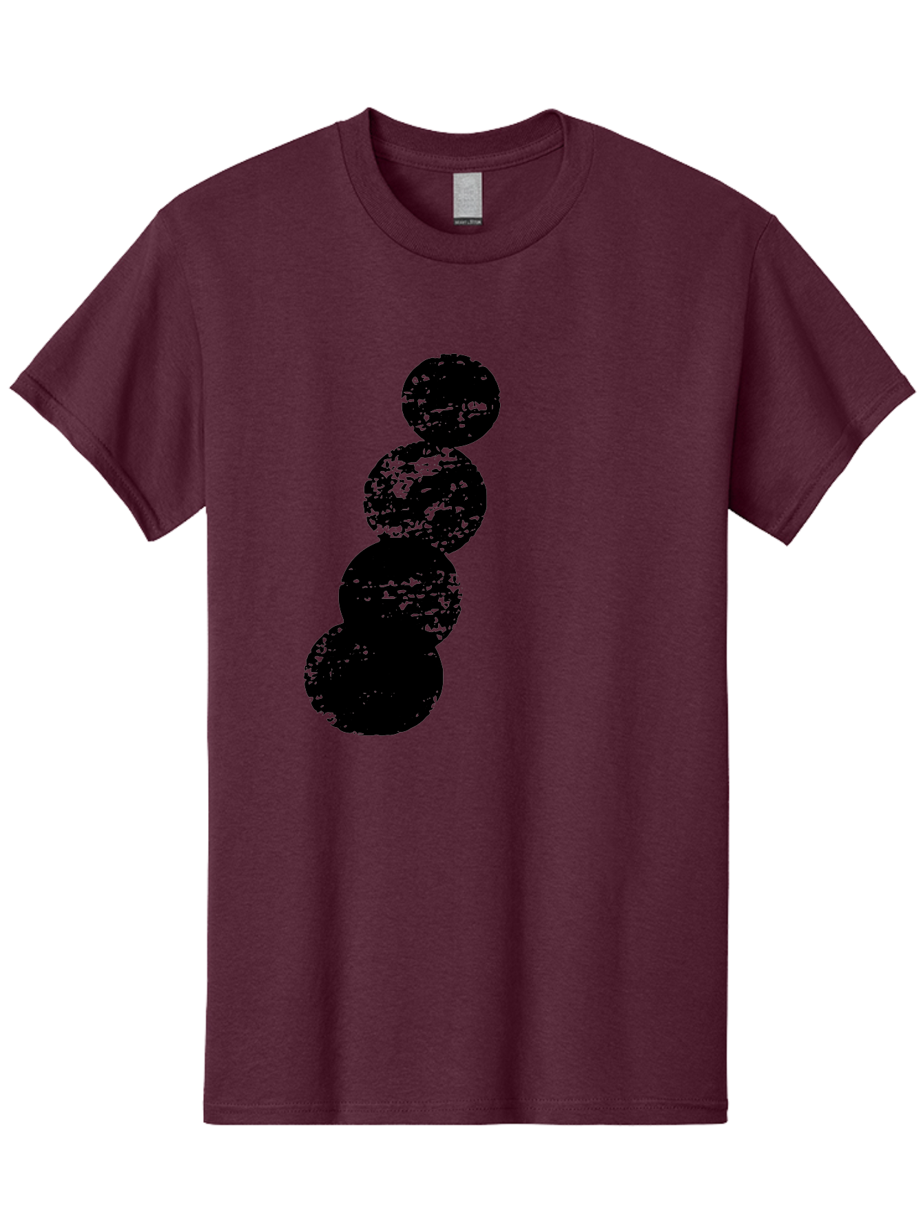 Black-Circles Men'S Graphic Tee, 100% Cotton, Comfortable Casual Summer Wear, Machine Washable, Black Spheres, Distressed Texture, Diagonal Alignment, Abstract Design, Modern Art, Creative Pattern, Minimalist Style, Grunge Effect, -  Aaa370 17