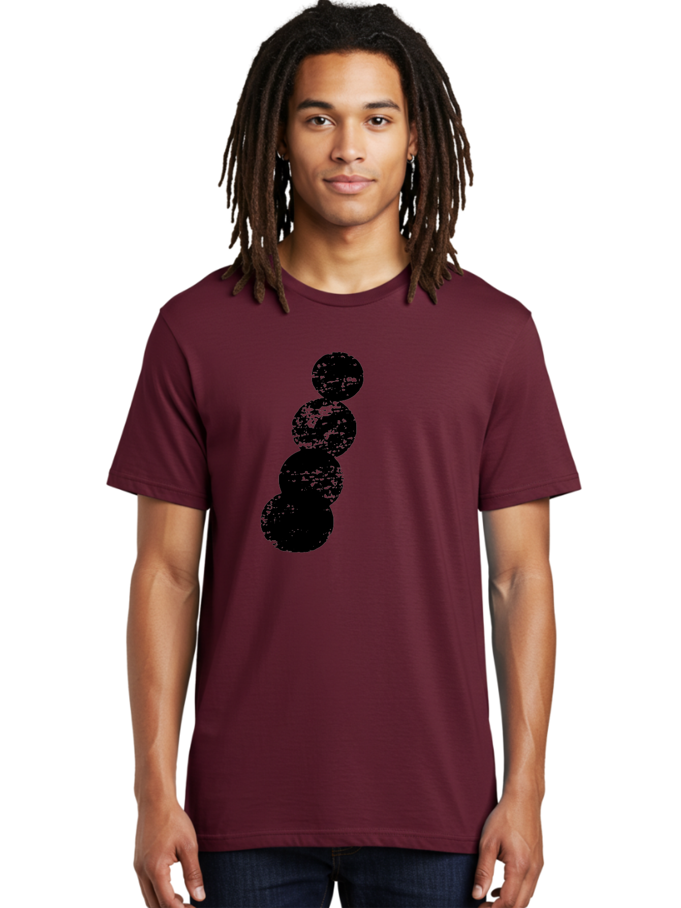 Black-Circles Men'S Graphic Tee, 100% Cotton, Comfortable Casual Summer Wear, Machine Washable, Black Spheres, Distressed Texture, Diagonal Alignment, Abstract Design, Modern Art, Creative Pattern, Minimalist Style, Grunge Effect, -  Aaa370 18