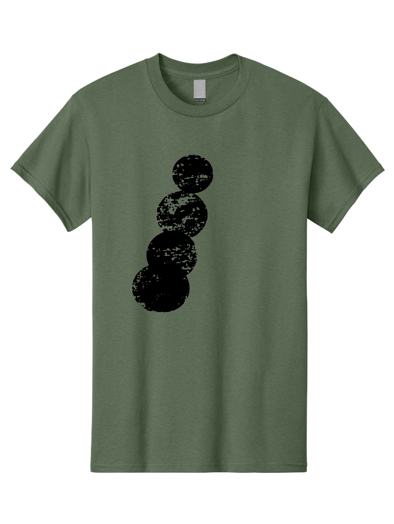 Black-Circles Men'S Graphic Tee, 100% Cotton, Comfortable Casual Summer Wear, Machine Washable, Black Spheres, Distressed Texture, Diagonal Alignment, Abstract Design, Modern Art, Creative Pattern, Minimalist Style, Grunge Effect, -  Aaa370 25