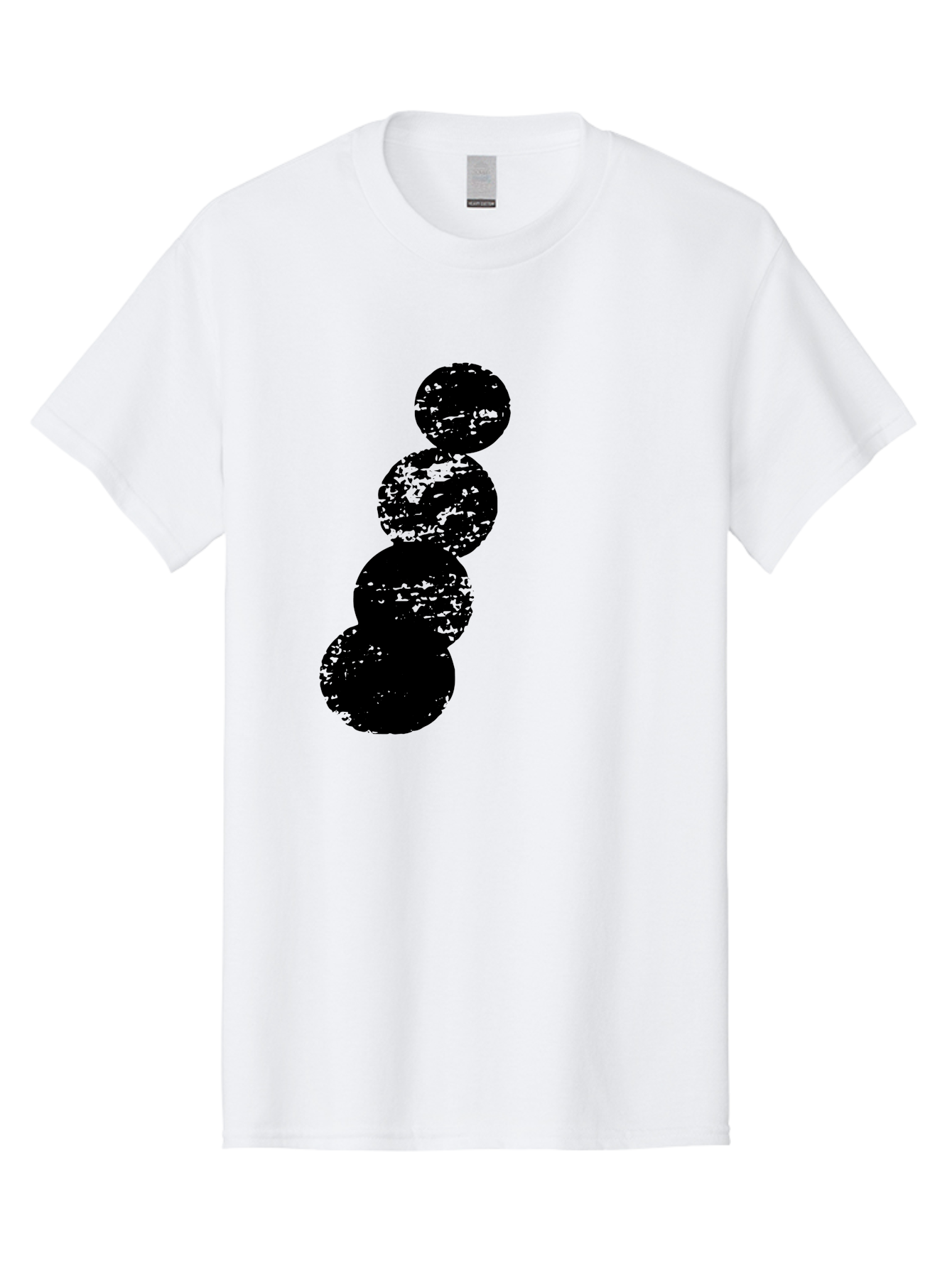 Black-Circles Men'S Graphic Tee, 100% Cotton, Comfortable Casual Summer Wear, Machine Washable, Black Spheres, Distressed Texture, Diagonal Alignment, Abstract Design, Modern Art, Creative Pattern, Minimalist Style, Grunge Effect, -  Aaa370