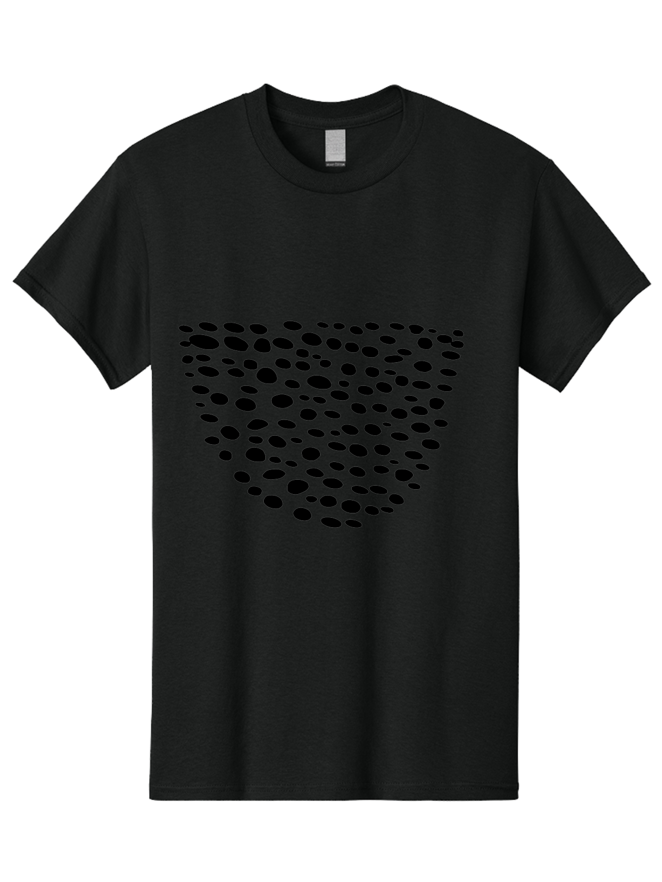 Black-Dots-Heart Men'S Graphic Tee, 100% Cotton, Comfortable Casual Summer Wear, Machine Washable, Black Dots Forming Heart Shape, Minimalist Design, Abstract Heart, Modern Art, Simple Graphics, Dot Pattern, Heart Illustration, Cute Design -  Aaa371
