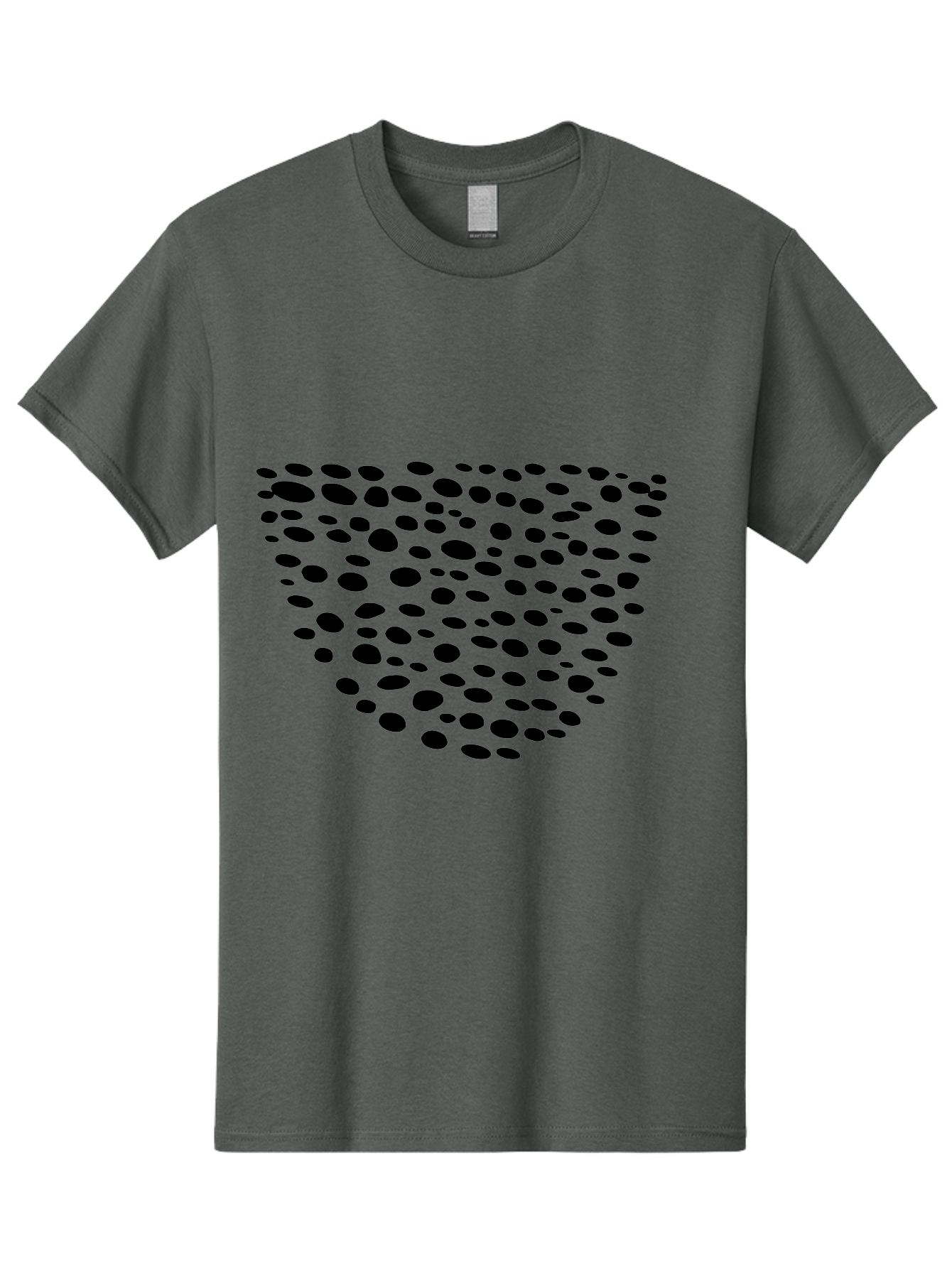 Black-Dots-Heart Men'S Graphic Tee, 100% Cotton, Comfortable Casual Summer Wear, Machine Washable, Black Dots Forming Heart Shape, Minimalist Design, Abstract Heart, Modern Art, Simple Graphics, Dot Pattern, Heart Illustration, Cute Design -  Aaa371 13