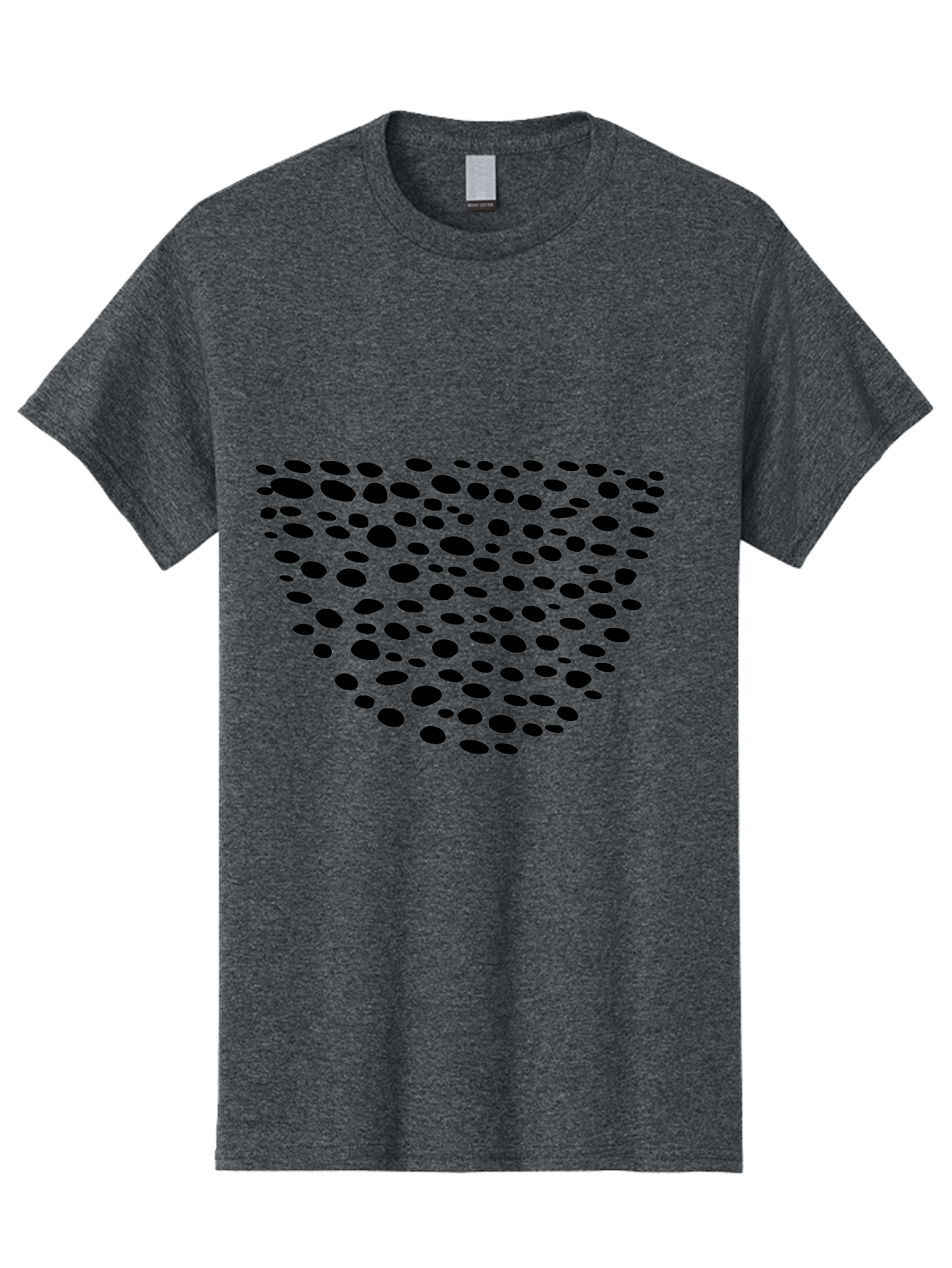 Black-Dots-Heart Men'S Graphic Tee, 100% Cotton, Comfortable Casual Summer Wear, Machine Washable, Black Dots Forming Heart Shape, Minimalist Design, Abstract Heart, Modern Art, Simple Graphics, Dot Pattern, Heart Illustration, Cute Design -  Aaa371 7