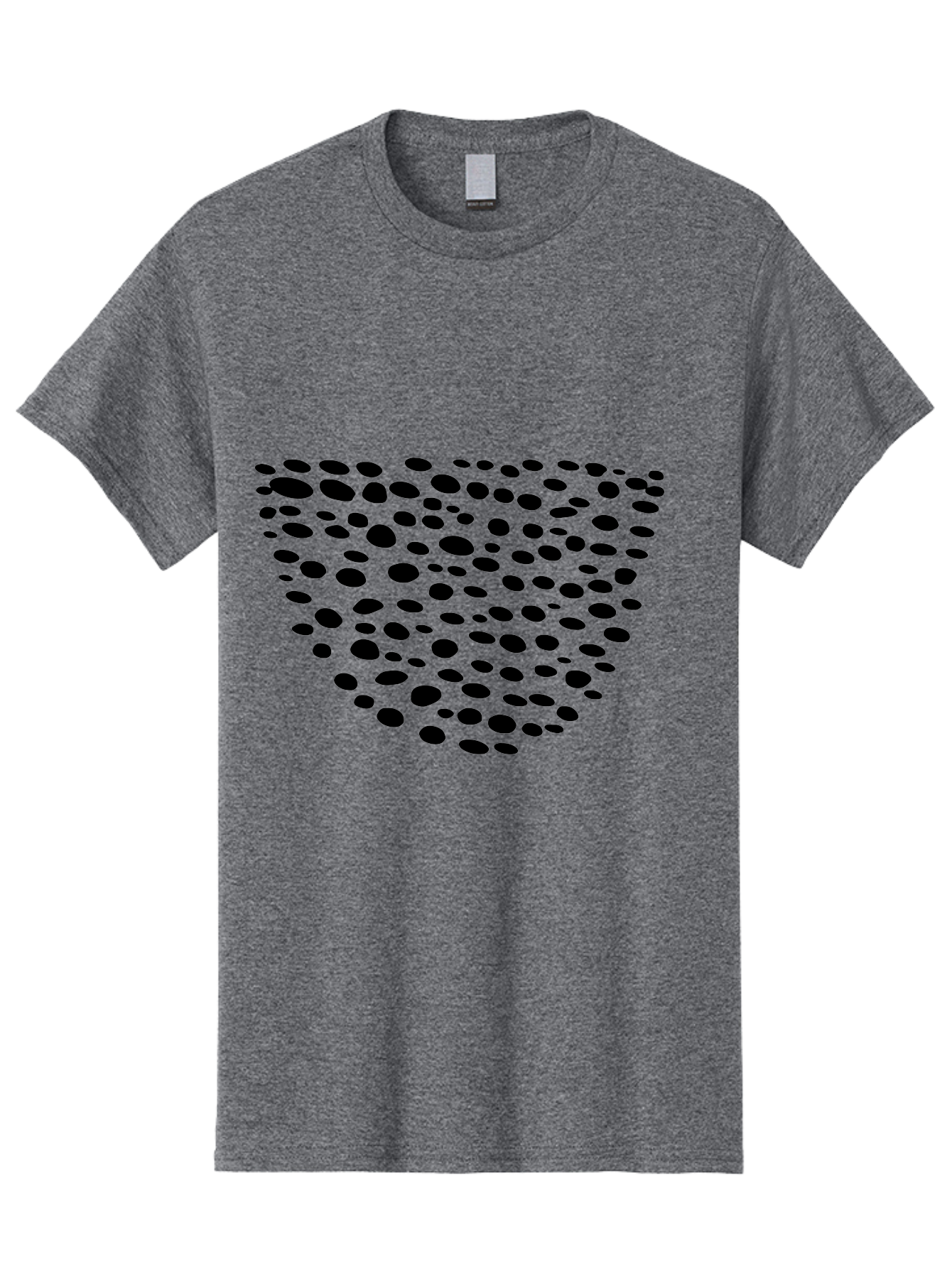 Black-Dots-Heart Men'S Graphic Tee, 100% Cotton, Comfortable Casual Summer Wear, Machine Washable, Black Dots Forming Heart Shape, Minimalist Design, Abstract Heart, Modern Art, Simple Graphics, Dot Pattern, Heart Illustration, Cute Design -  Aaa371 15