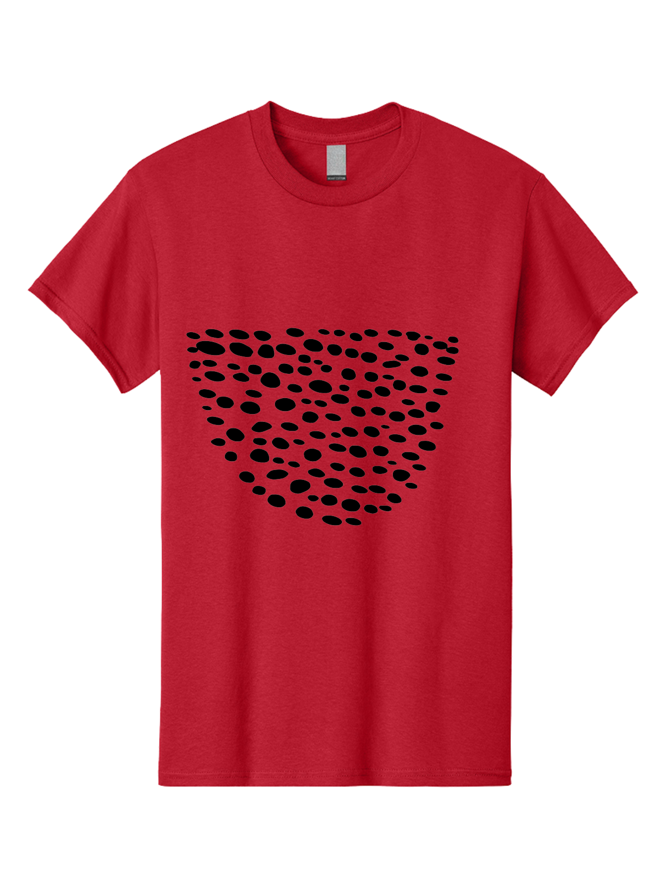 Black-Dots-Heart Men'S Graphic Tee, 100% Cotton, Comfortable Casual Summer Wear, Machine Washable, Black Dots Forming Heart Shape, Minimalist Design, Abstract Heart, Modern Art, Simple Graphics, Dot Pattern, Heart Illustration, Cute Design -  Aaa371 19