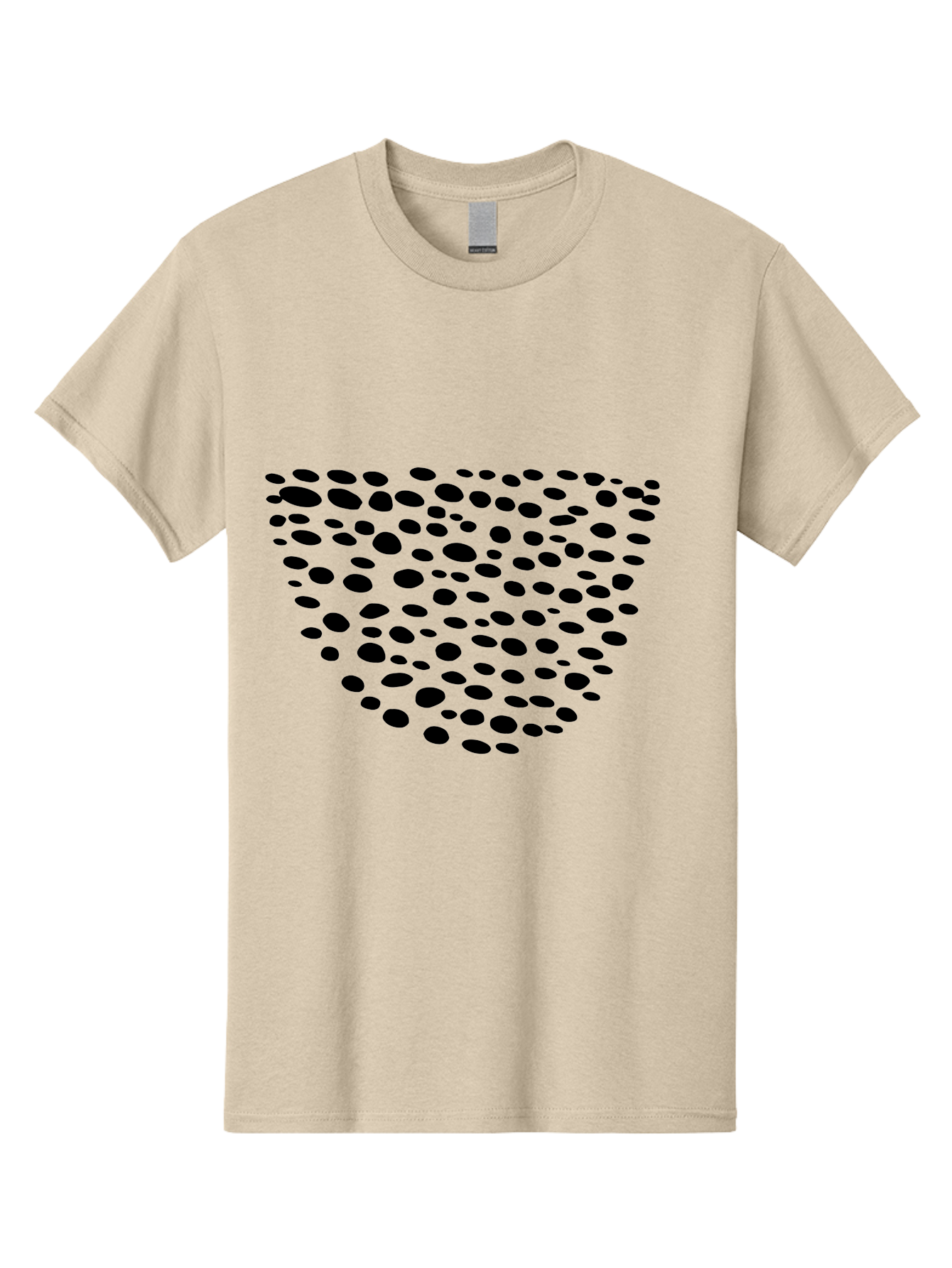 Black-Dots-Heart Men'S Graphic Tee, 100% Cotton, Comfortable Casual Summer Wear, Machine Washable, Black Dots Forming Heart Shape, Minimalist Design, Abstract Heart, Modern Art, Simple Graphics, Dot Pattern, Heart Illustration, Cute Design -  Aaa371 25