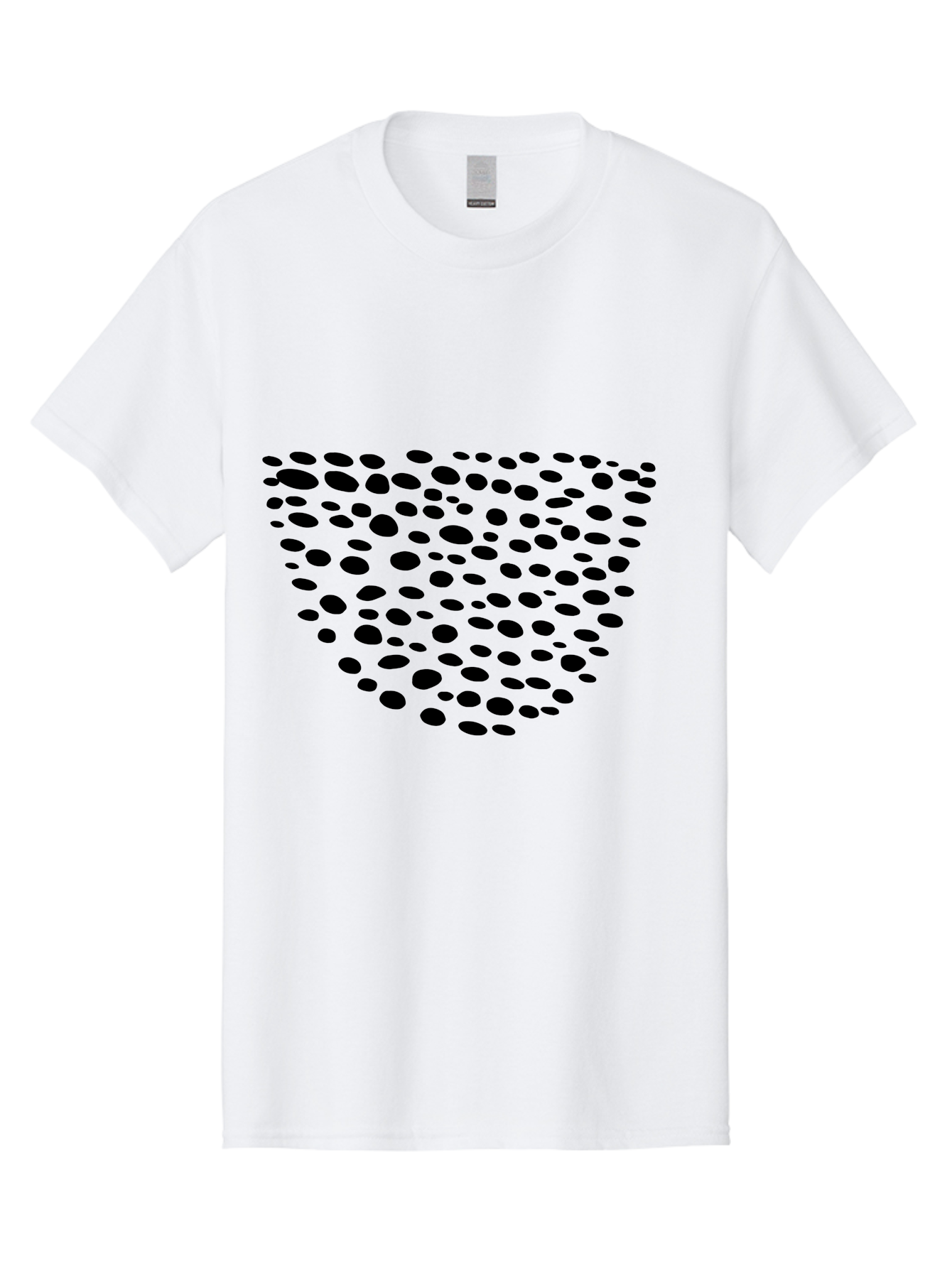 Black-Dots-Heart Men'S Graphic Tee, 100% Cotton, Comfortable Casual Summer Wear, Machine Washable, Black Dots Forming Heart Shape, Minimalist Design, Abstract Heart, Modern Art, Simple Graphics, Dot Pattern, Heart Illustration, Cute Design -  Aaa371 21