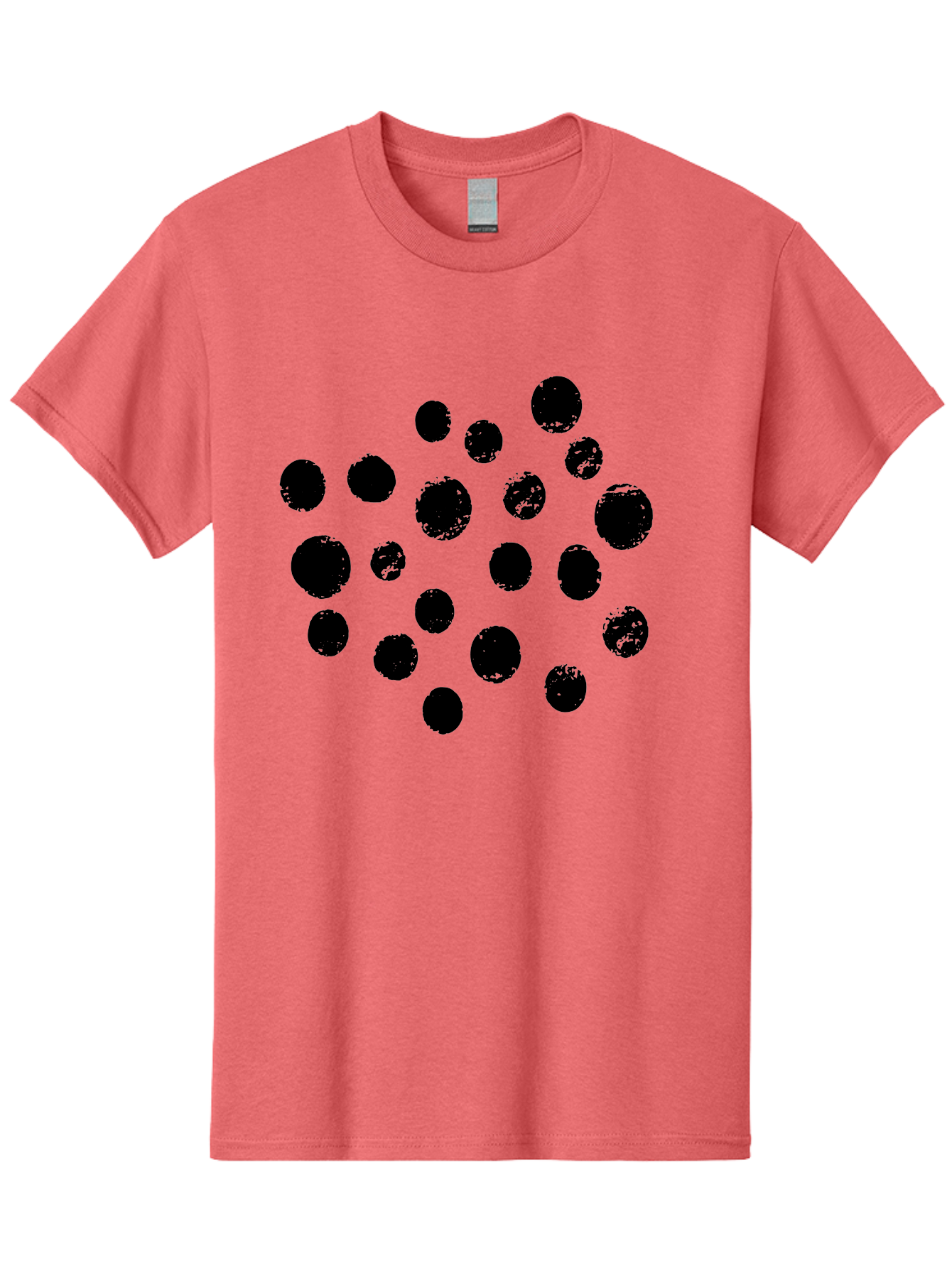 Black-Dots Men'S Graphic Tee, 100% Cotton, Comfortable Casual Summer Wear, Machine Washable, Black Dots, Scattered Dots, Round Shapes, Abstract Design, Creative Pattern, Artistic Elements, Modern Graphic, Simple Shapes -  Aaa372 21