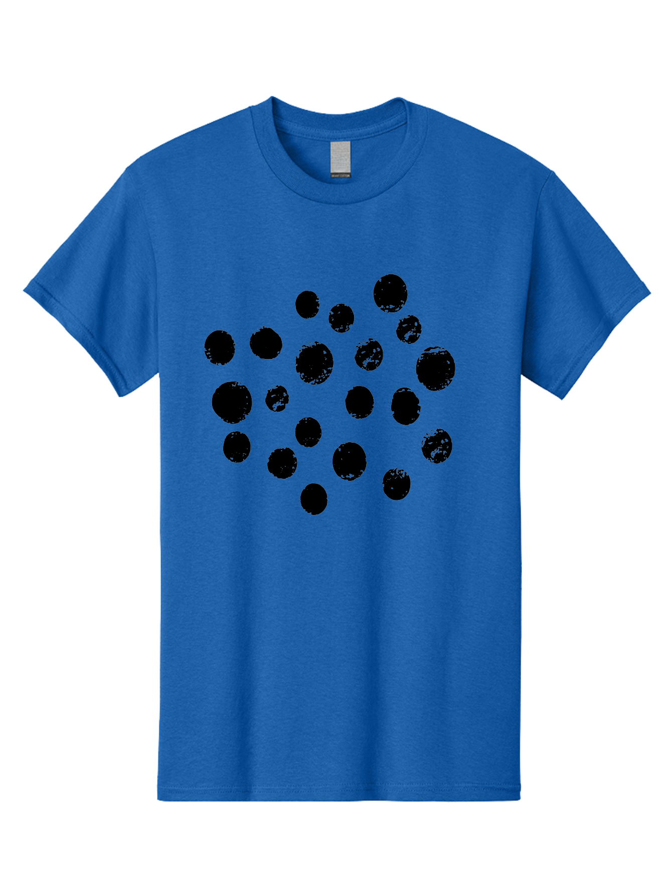 Black-Dots Men'S Graphic Tee, 100% Cotton, Comfortable Casual Summer Wear, Machine Washable, Black Dots, Scattered Dots, Round Shapes, Abstract Design, Creative Pattern, Artistic Elements, Modern Graphic, Simple Shapes -  Aaa372 21