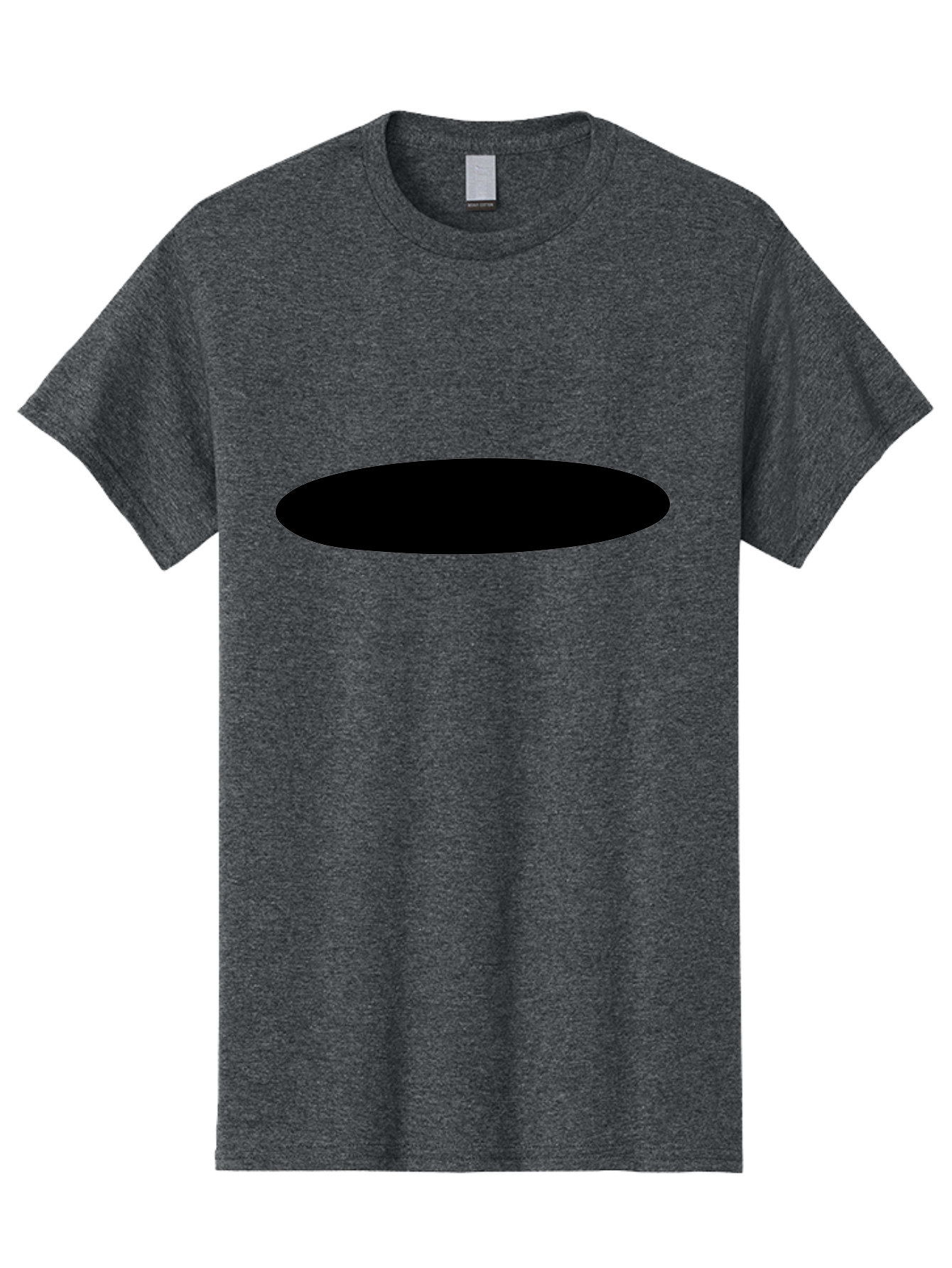 Black-Ellipse Men'S Graphic Tee, 100% Cotton, Comfortable Casual Summer Wear, Machine Washable, Black Ellipse, Minimalist Design, Simple Shape, Abstract Art, Geometric Figure, Modern Graphic -  Aaa373 3