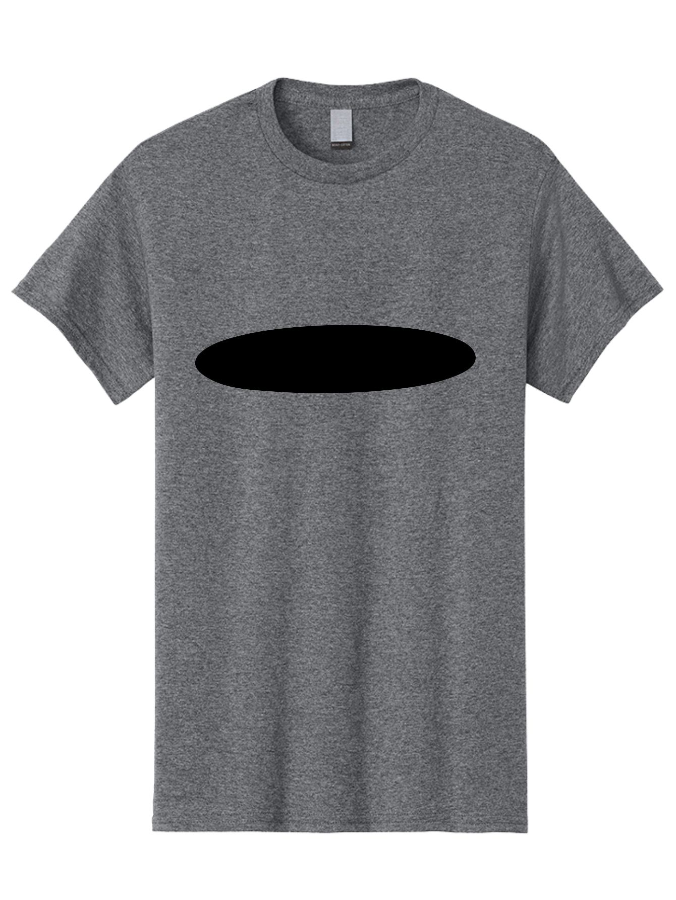 Black-Ellipse Men'S Graphic Tee, 100% Cotton, Comfortable Casual Summer Wear, Machine Washable, Black Ellipse, Minimalist Design, Simple Shape, Abstract Art, Geometric Figure, Modern Graphic -  Aaa373 27