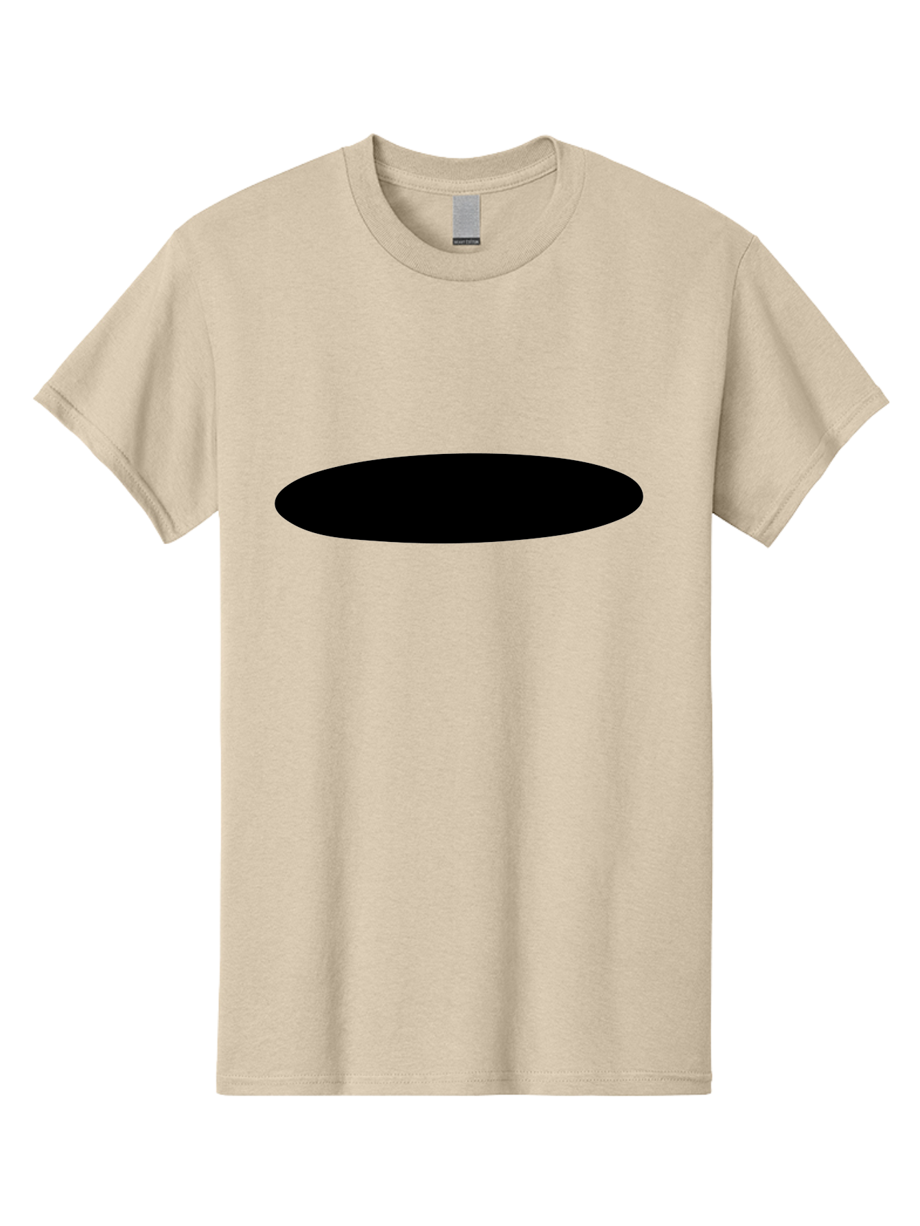 Black-Ellipse Men'S Graphic Tee, 100% Cotton, Comfortable Casual Summer Wear, Machine Washable, Black Ellipse, Minimalist Design, Simple Shape, Abstract Art, Geometric Figure, Modern Graphic -  Aaa373 19