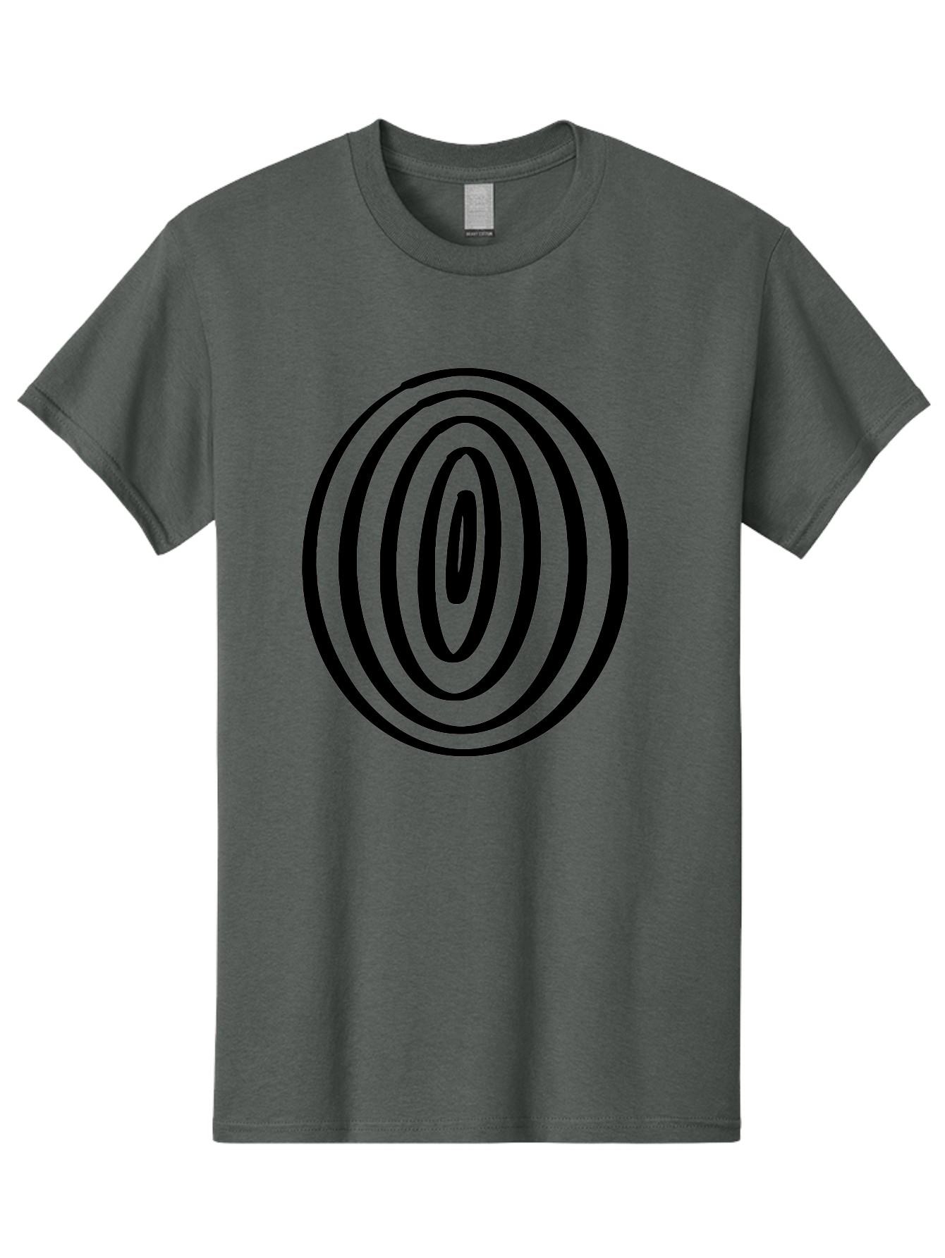 Black-Elliptical-Rings Men'S Graphic Tee, 100% Cotton, Comfortable Casual Summer Wear, Machine Washable, Concentric Circles, Abstract Art, Modern Design, Minimalist Pattern, Black Lines, Geometric Shape, Optical Illusion, Hypnotic Effect -  Aaa374 9