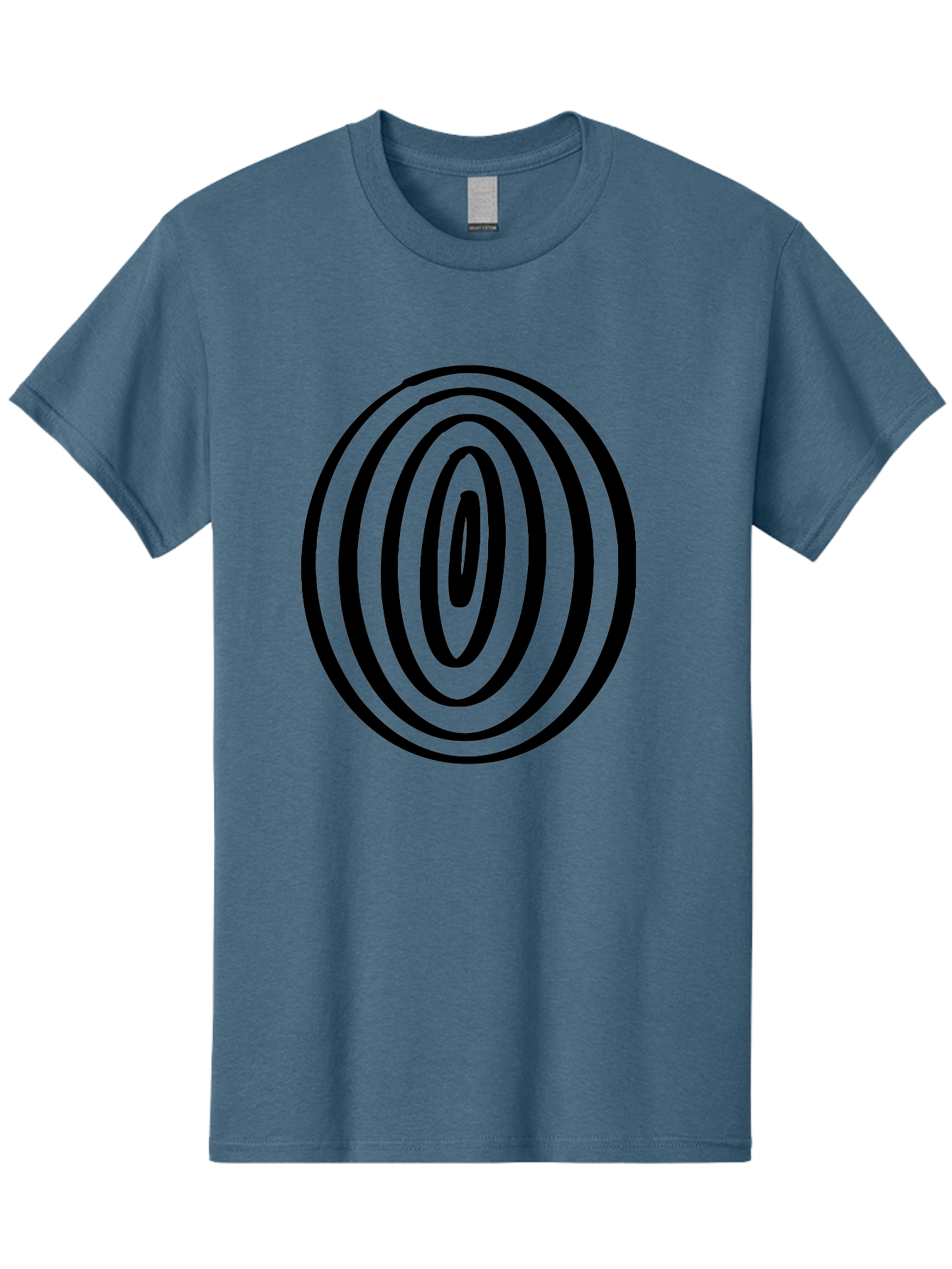 Black-Elliptical-Rings Men'S Graphic Tee, 100% Cotton, Comfortable Casual Summer Wear, Machine Washable, Concentric Circles, Abstract Art, Modern Design, Minimalist Pattern, Black Lines, Geometric Shape, Optical Illusion, Hypnotic Effect -  Aaa374 27