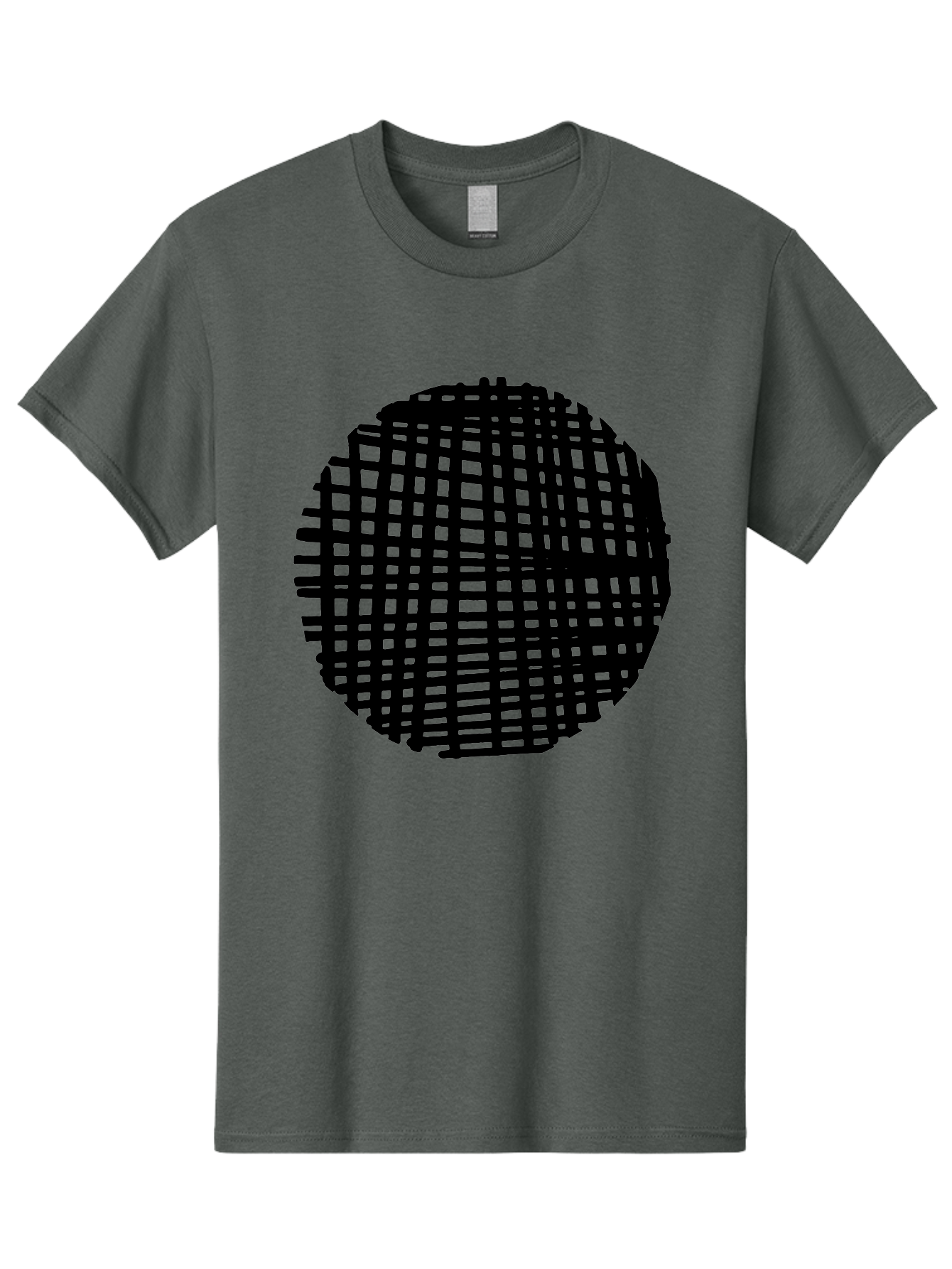 Black-Grid-Circle Men'S Graphic Tee, 100% Cotton, Comfortable Casual Summer Wear, Machine Washable, Disco Ball, Grid Pattern, Abstract Design, Black And Green, Modern Art, Geometric Shape, Spherical Object, Shiny Surface, Party Decoration -  Aaa375 3
