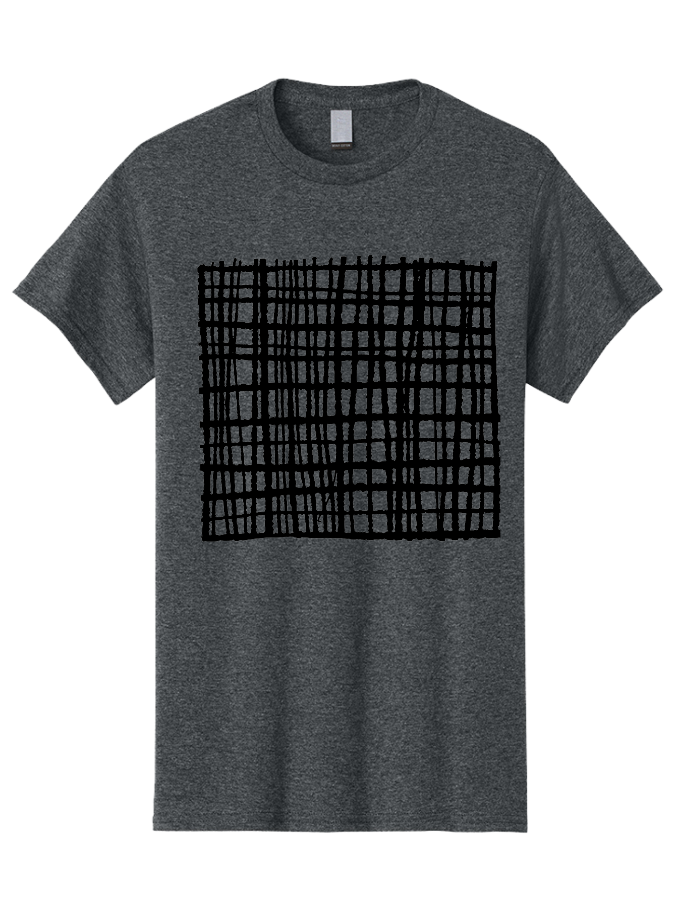 Black-Grid Men'S Graphic Tee, 100% Cotton, Comfortable Casual Summer Wear, Machine Washable, Black Grid Pattern, Graphic Design, Abstract Art, Geometric Shape, Modern Style, Contemporary Design, Grid Texture -  Aaa376 21