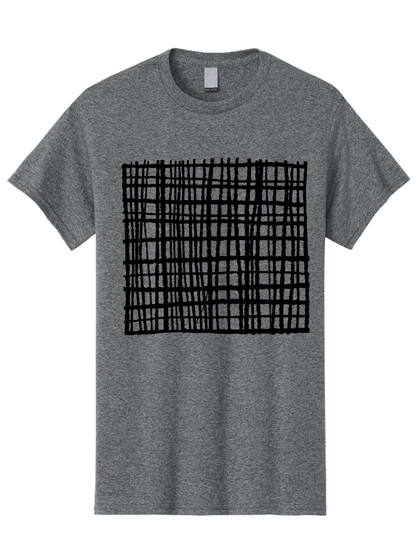 Black-Grid Men'S Graphic Tee, 100% Cotton, Comfortable Casual Summer Wear, Machine Washable, Black Grid Pattern, Graphic Design, Abstract Art, Geometric Shape, Modern Style, Contemporary Design, Grid Texture -  Aaa376 9
