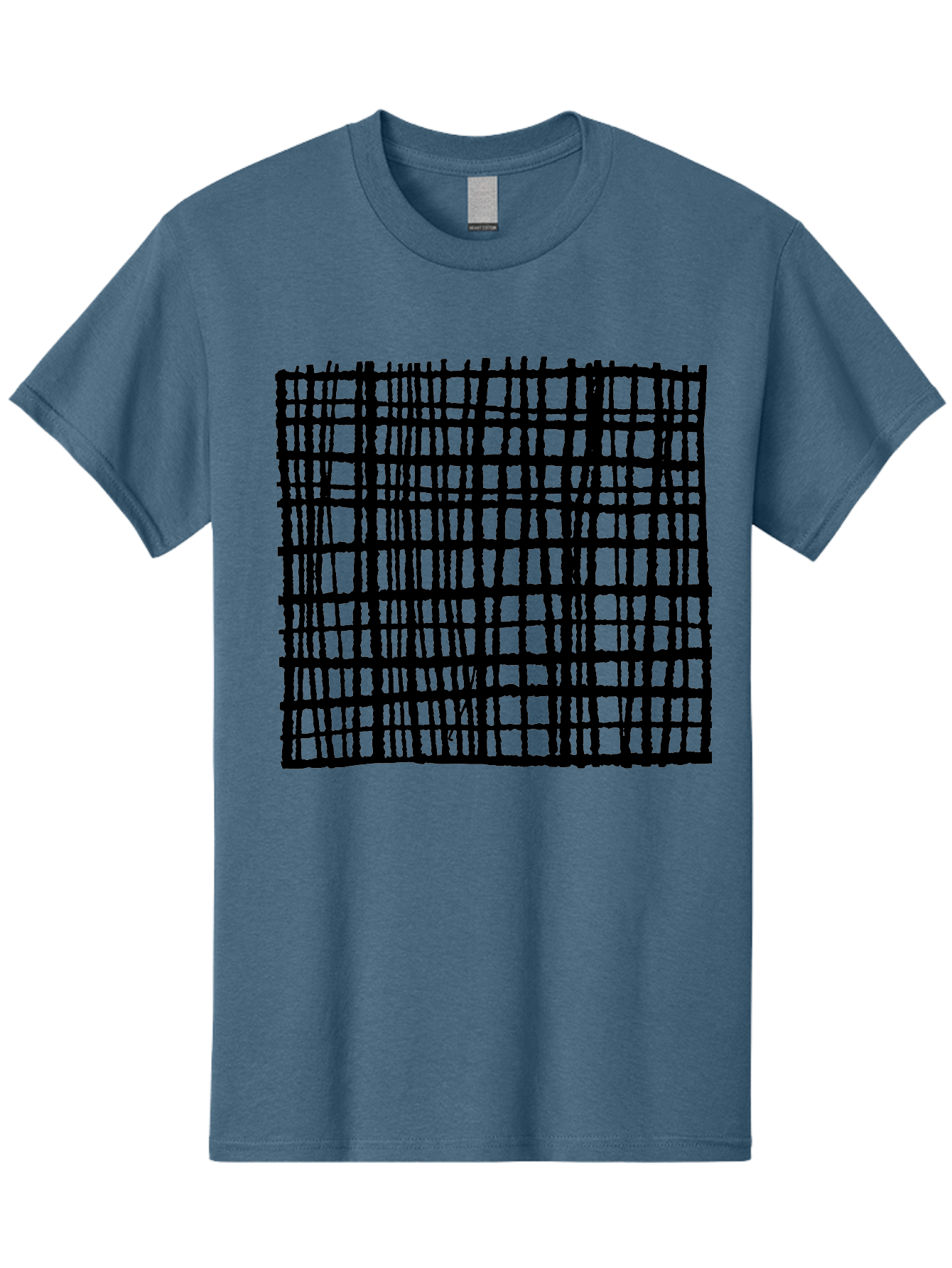Black-Grid Men'S Graphic Tee, 100% Cotton, Comfortable Casual Summer Wear, Machine Washable, Black Grid Pattern, Graphic Design, Abstract Art, Geometric Shape, Modern Style, Contemporary Design, Grid Texture -  Aaa376 25