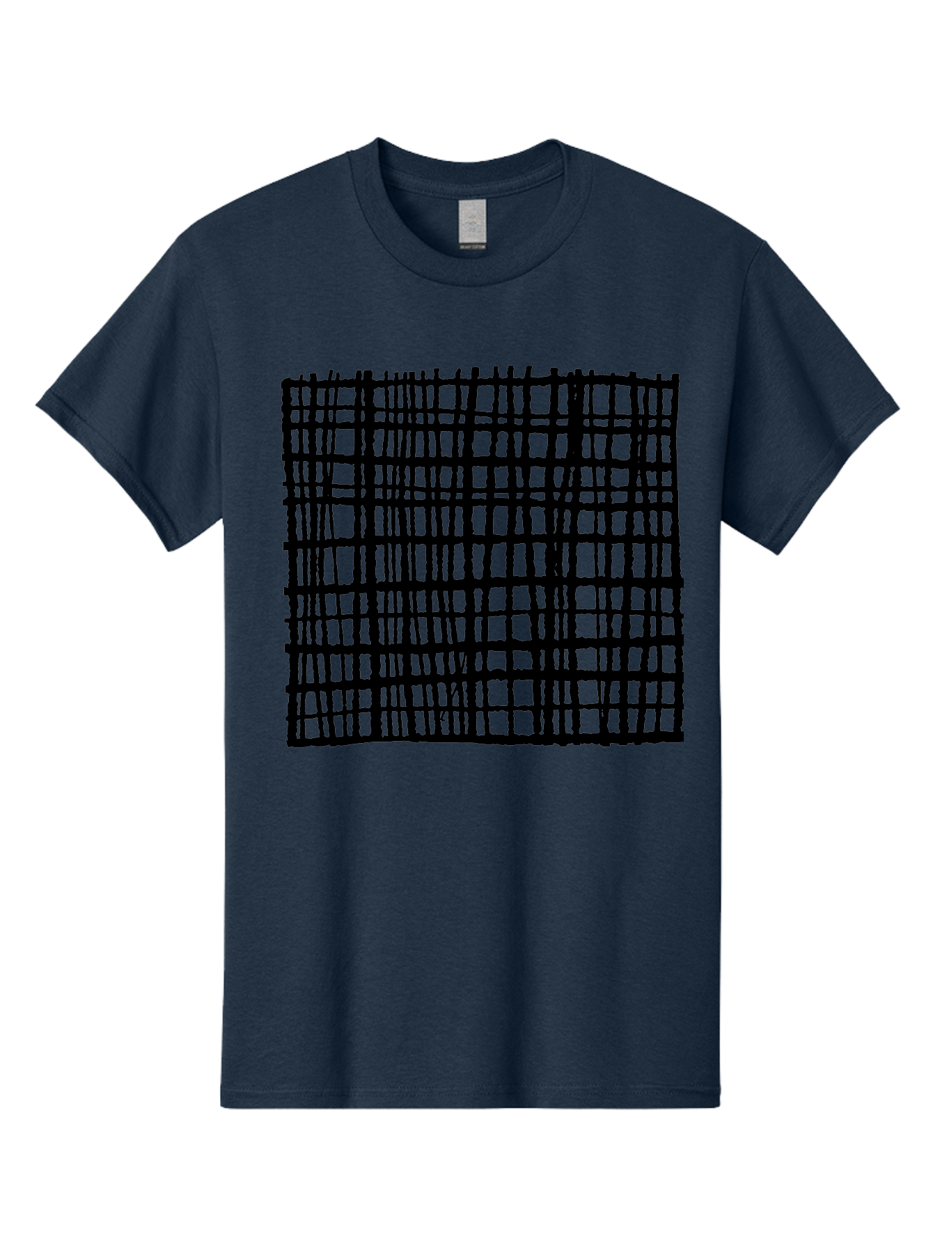 Black-Grid Men'S Graphic Tee, 100% Cotton, Comfortable Casual Summer Wear, Machine Washable, Black Grid Pattern, Graphic Design, Abstract Art, Geometric Shape, Modern Style, Contemporary Design, Grid Texture -  Aaa376 3