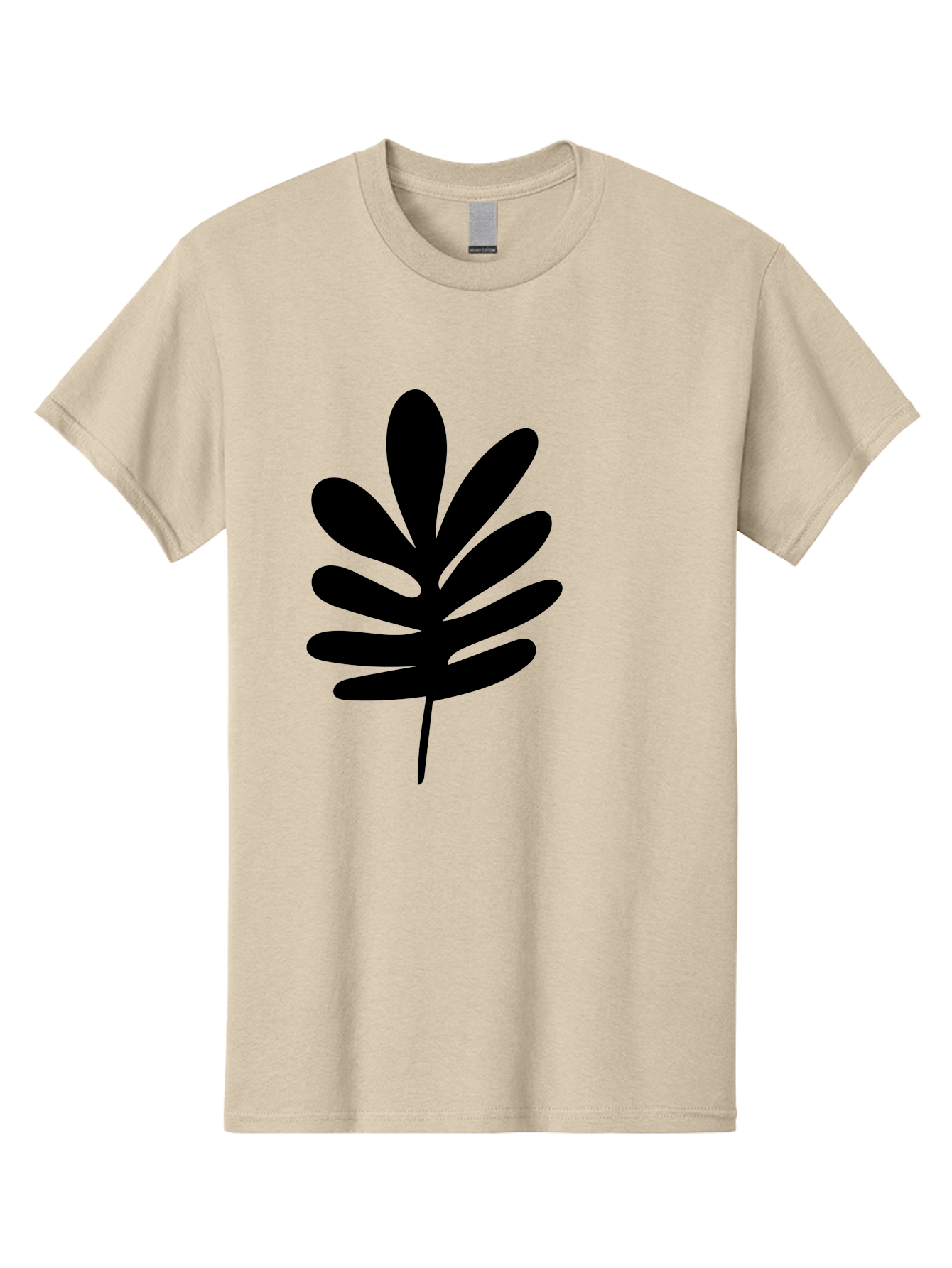 Black-Leaf-1 Men'S Graphic Tee, 100% Cotton, Comfortable Casual Summer Wear, Machine Washable, Schefflera Leaf, Black Silhouette, Minimalist Design, Simple Leaf, Foliage Icon, Botanical Graphic, Modern Art, Leaf Illustration -  Aaa377 15