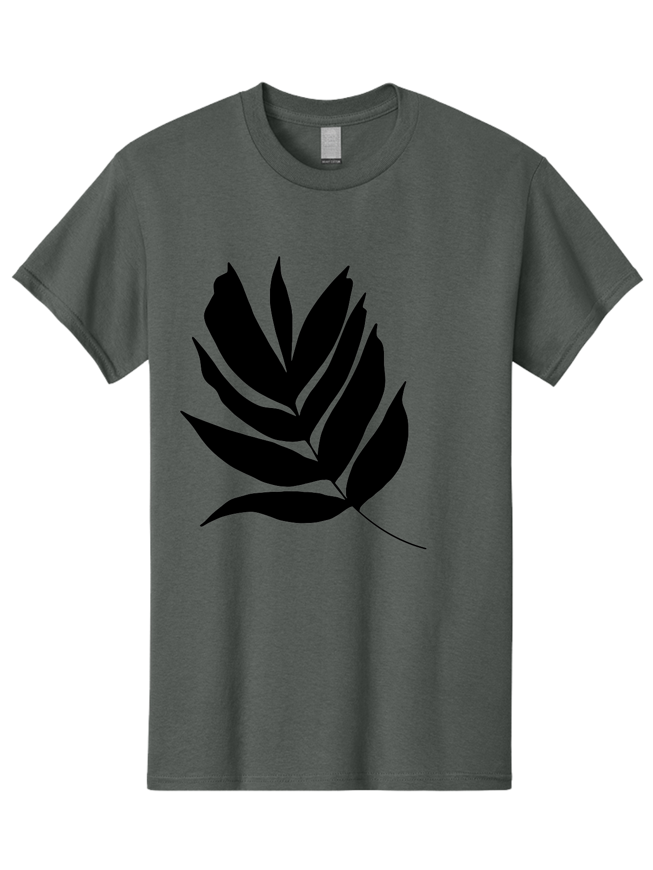 Black-Leaf-Silhouette Men'S Graphic Tee, 100% Cotton, Comfortable Casual Summer Wear, Machine Washable, Leaf Silhouette, Black Leaves, Minimalist Design, Plant Illustration, Simple Shapes, Botanical Art, Leafy Graphic, Nature-Inspired, -  Aaa378 27