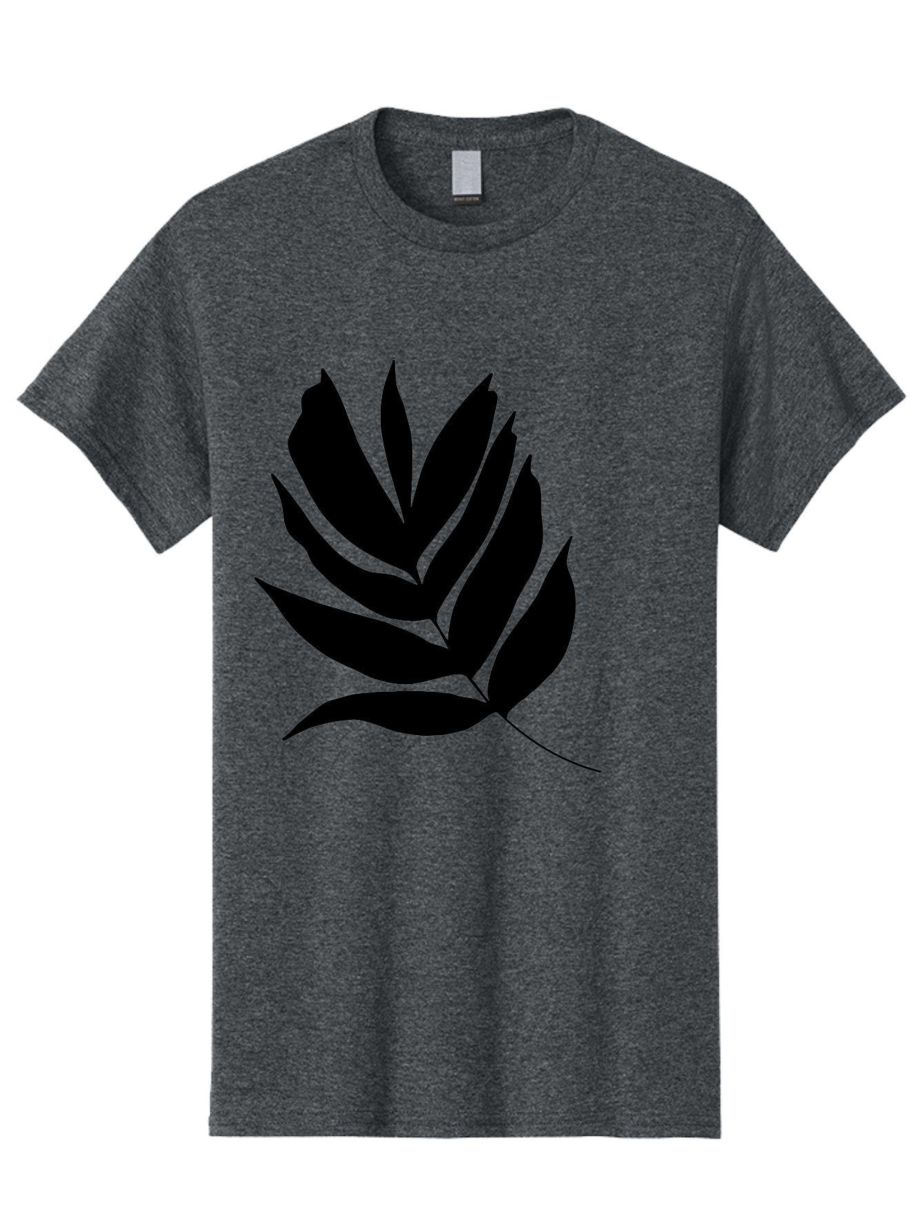Black-Leaf-Silhouette Men'S Graphic Tee, 100% Cotton, Comfortable Casual Summer Wear, Machine Washable, Leaf Silhouette, Black Leaves, Minimalist Design, Plant Illustration, Simple Shapes, Botanical Art, Leafy Graphic, Nature-Inspired, -  Aaa378 19