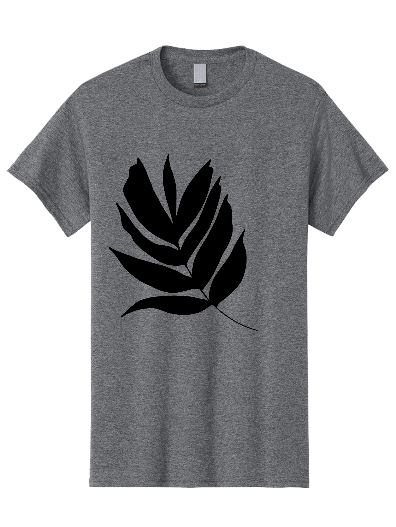 Black-Leaf-Silhouette Men'S Graphic Tee, 100% Cotton, Comfortable Casual Summer Wear, Machine Washable, Leaf Silhouette, Black Leaves, Minimalist Design, Plant Illustration, Simple Shapes, Botanical Art, Leafy Graphic, Nature-Inspired, -  Aaa378 15