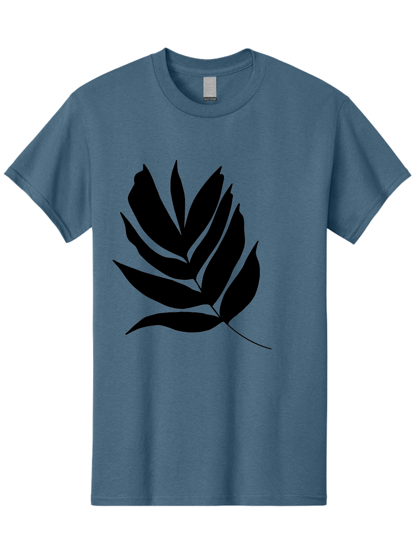 Black-Leaf-Silhouette Men'S Graphic Tee, 100% Cotton, Comfortable Casual Summer Wear, Machine Washable, Leaf Silhouette, Black Leaves, Minimalist Design, Plant Illustration, Simple Shapes, Botanical Art, Leafy Graphic, Nature-Inspired, -  Aaa378 21