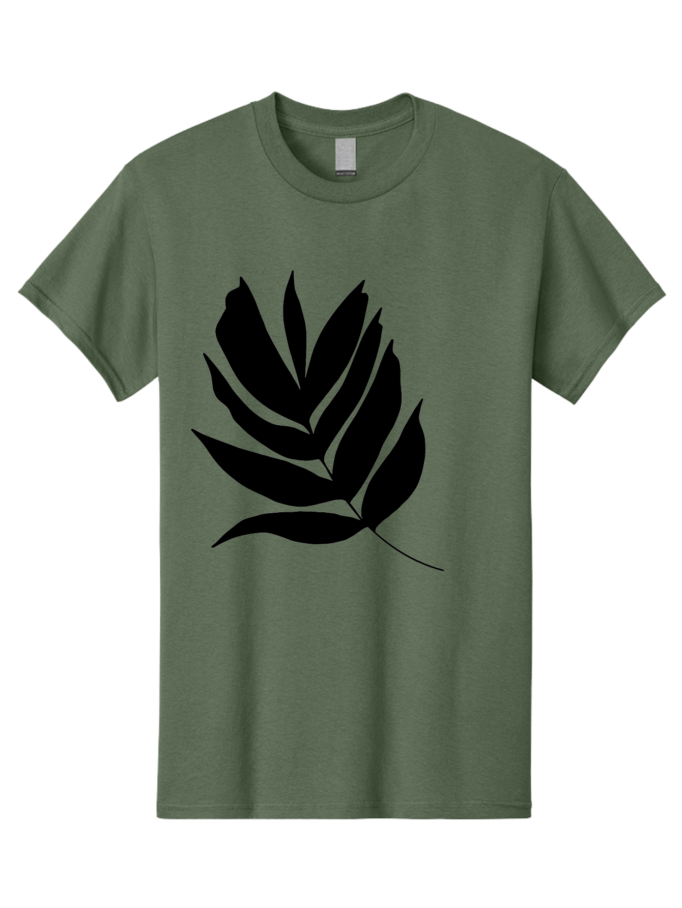 Black-Leaf-Silhouette Men'S Graphic Tee, 100% Cotton, Comfortable Casual Summer Wear, Machine Washable, Leaf Silhouette, Black Leaves, Minimalist Design, Plant Illustration, Simple Shapes, Botanical Art, Leafy Graphic, Nature-Inspired, -  Aaa378 9