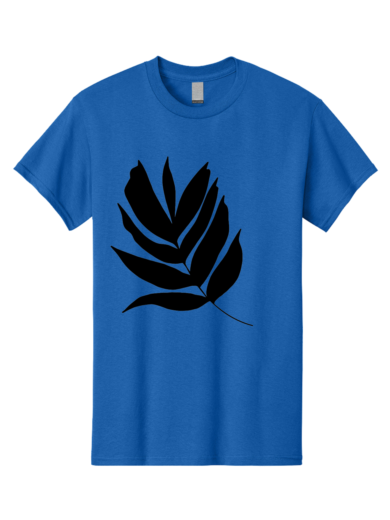 Black-Leaf-Silhouette Men'S Graphic Tee, 100% Cotton, Comfortable Casual Summer Wear, Machine Washable, Leaf Silhouette, Black Leaves, Minimalist Design, Plant Illustration, Simple Shapes, Botanical Art, Leafy Graphic, Nature-Inspired, -  Aaa378 25